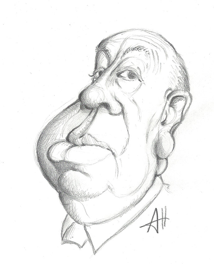caricature Hitchcock AH