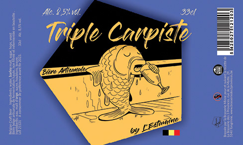 Dessin pour une étiquette de bière pour La Brasserie des 3 Provinces - Belgique
