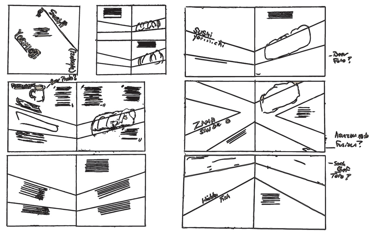 Text placement Sketches