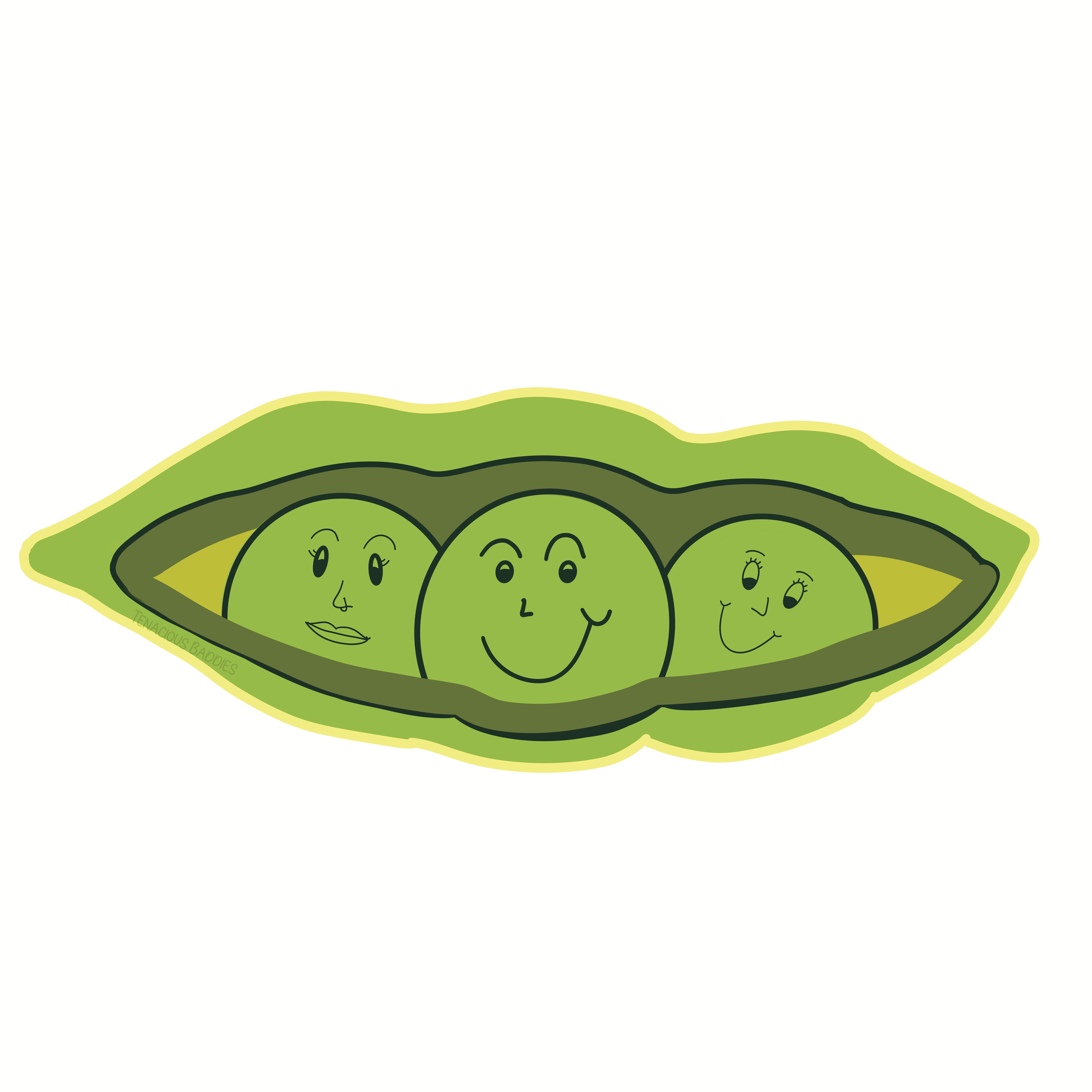 Three peas on a pod.