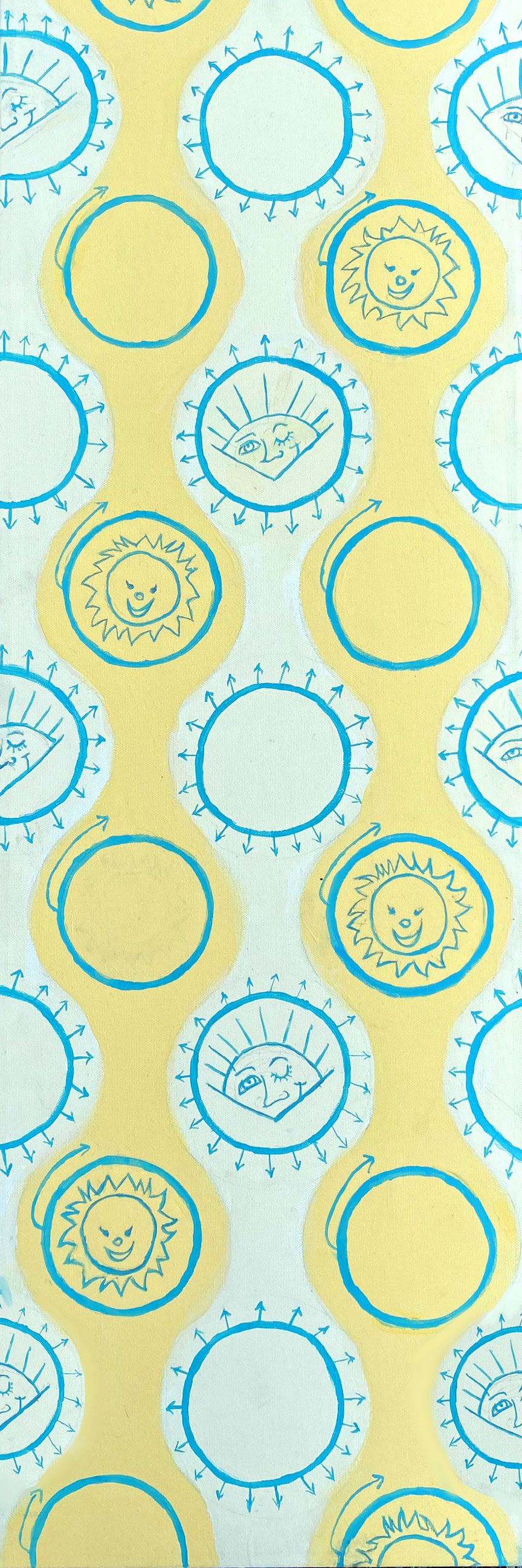 The Mayhew Papers III. Acrylic on canvas, 12”x36”, 2022.