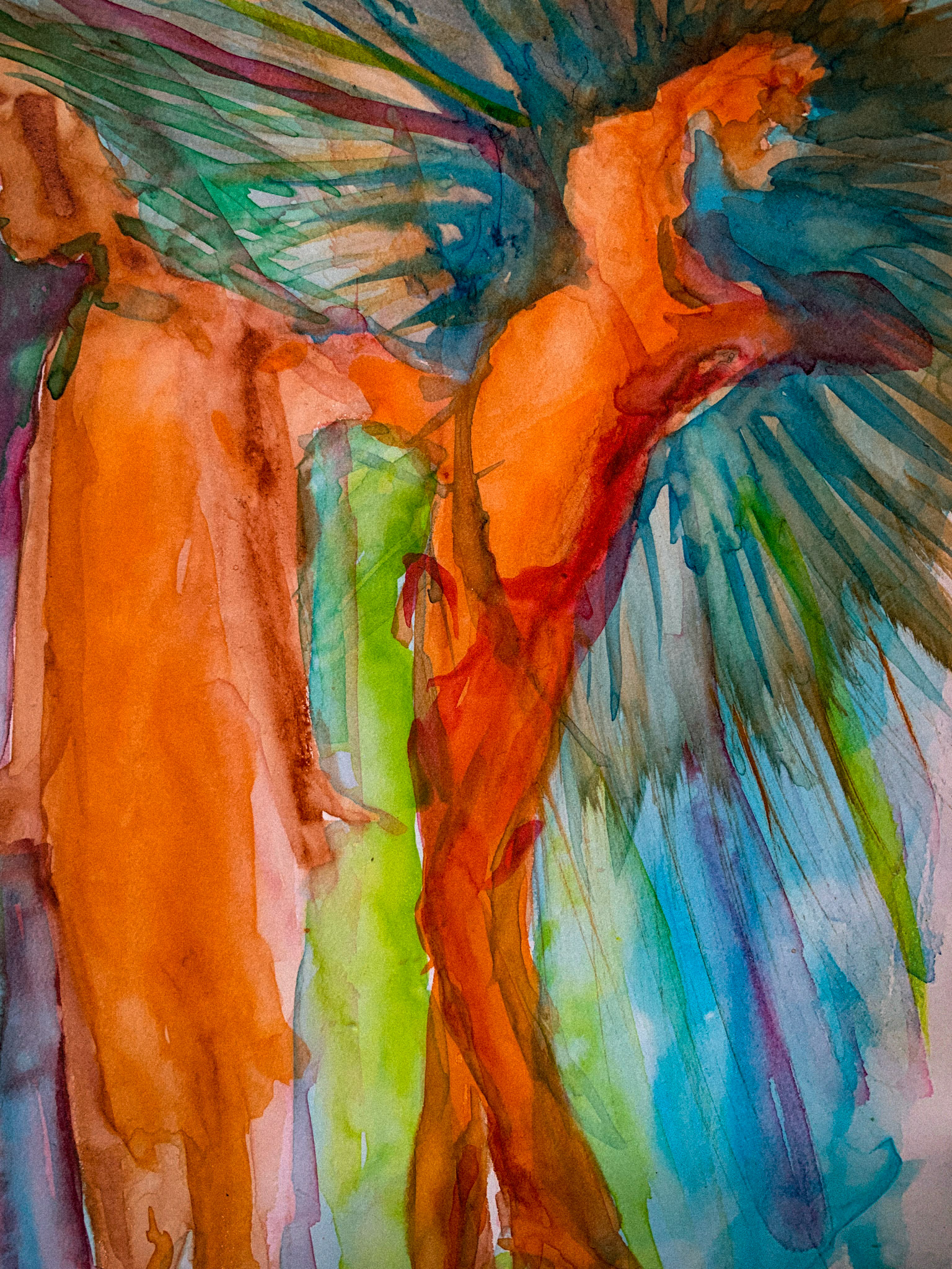 "Take Me to Somewhere" Watercolor on stone paper 6" x 8"