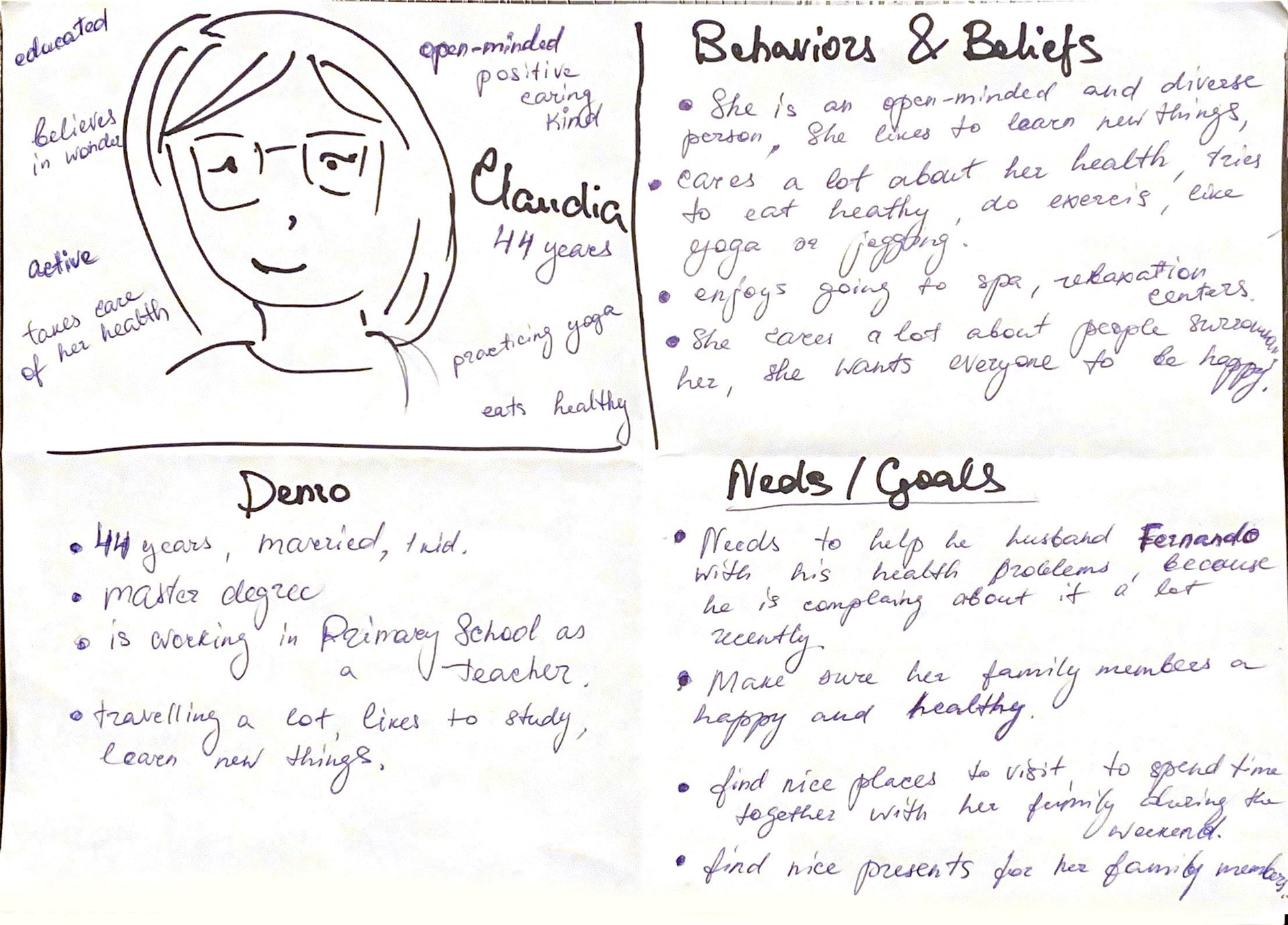 Claudia. CAM - Caring about others