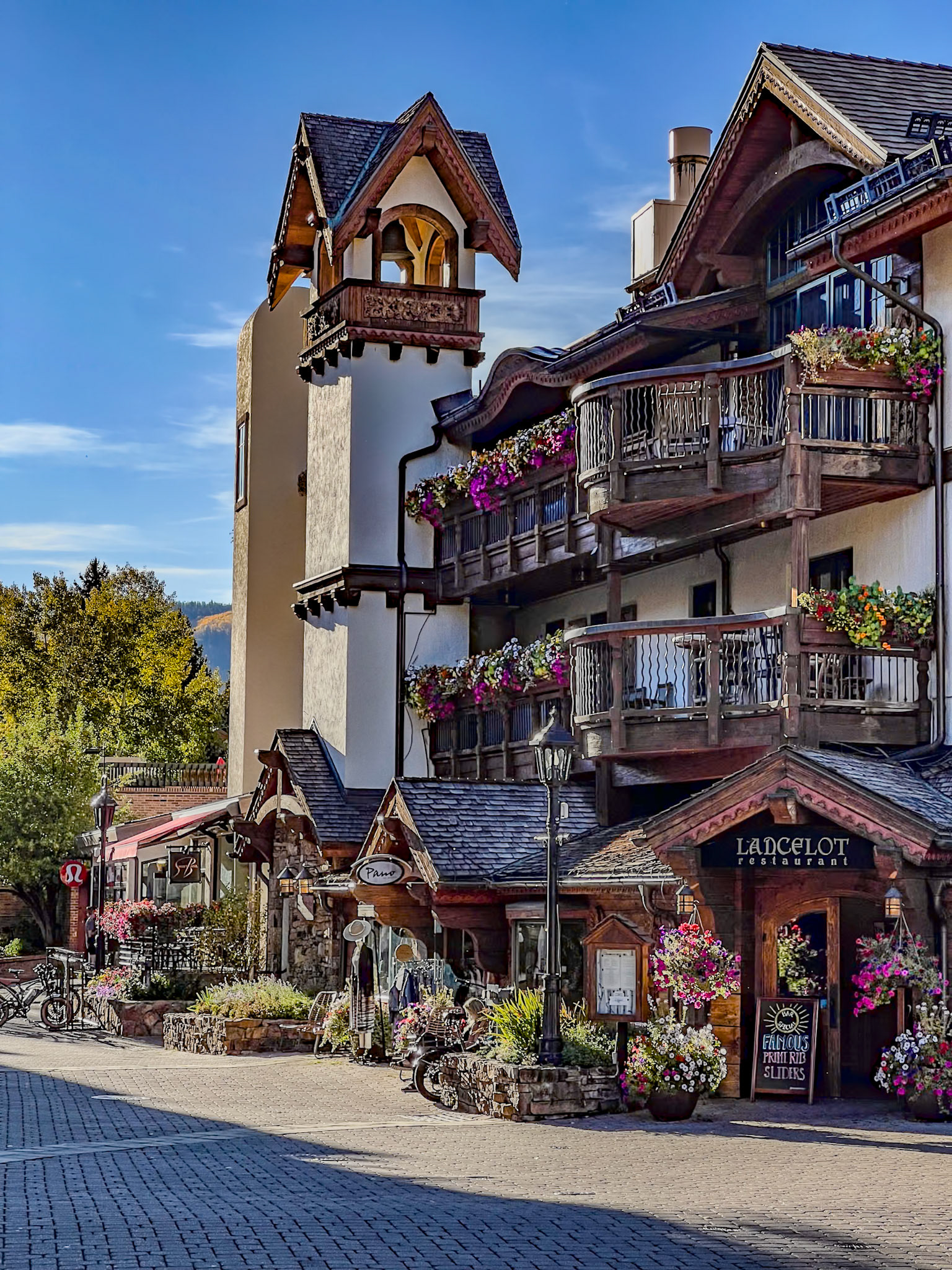 Flowers everywhere in Vail Village