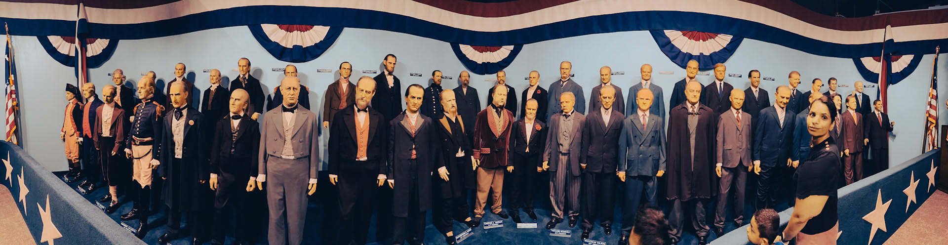 All the presidents at Louis Tussaud's Palace of Wax