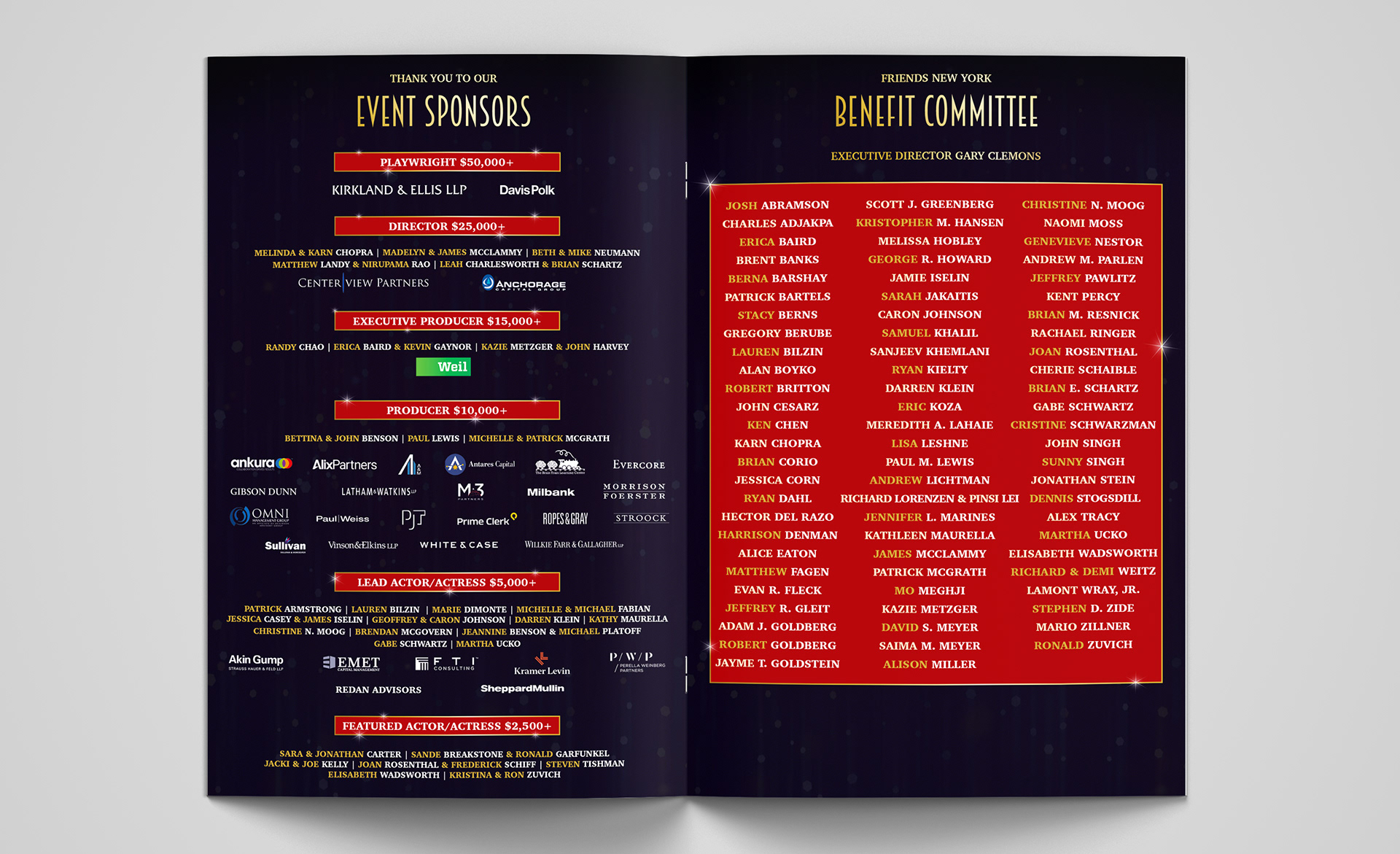 Program Booklet Inside Spread