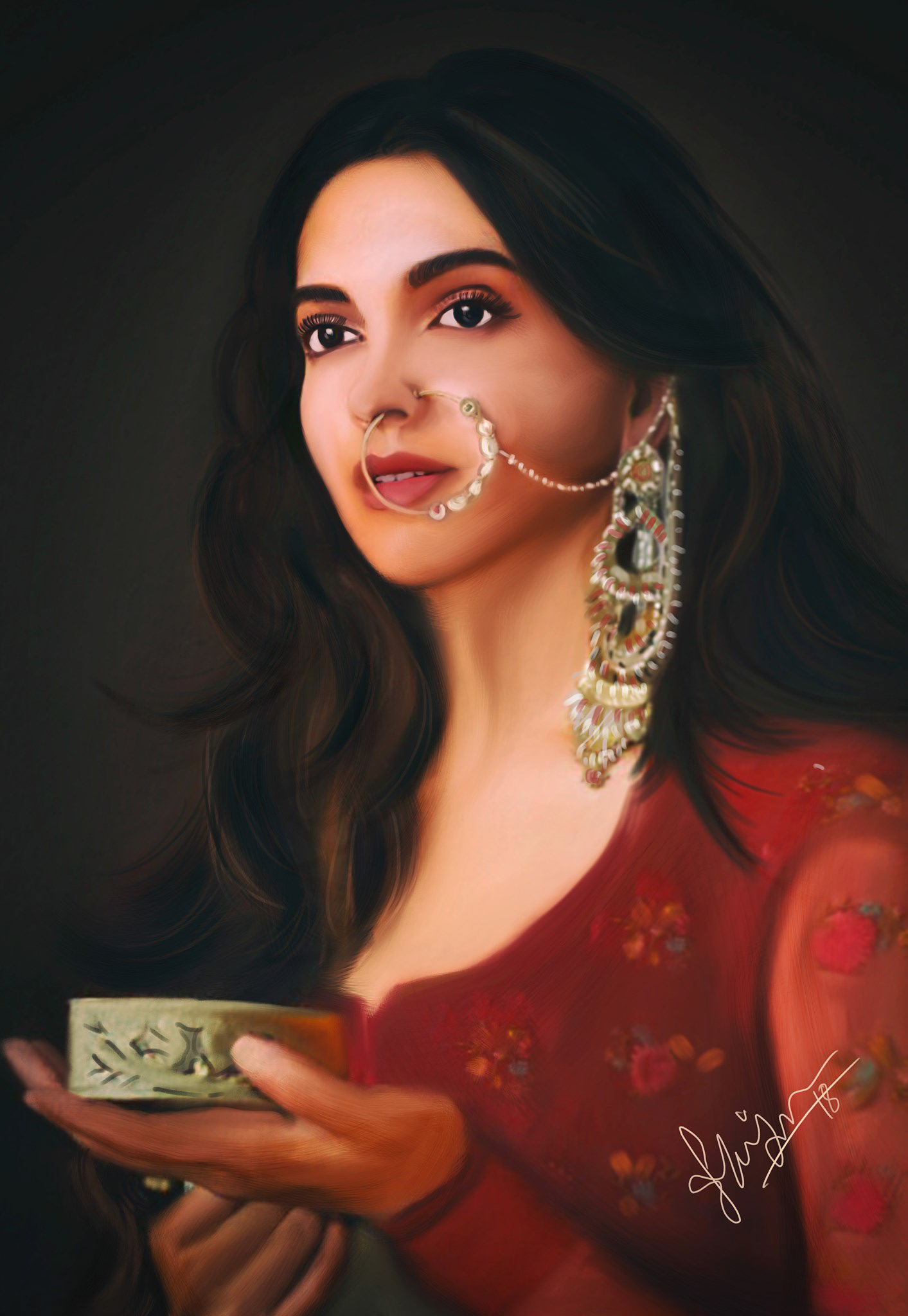 Portrait of Deepika Padukone from Bajirao Mastani