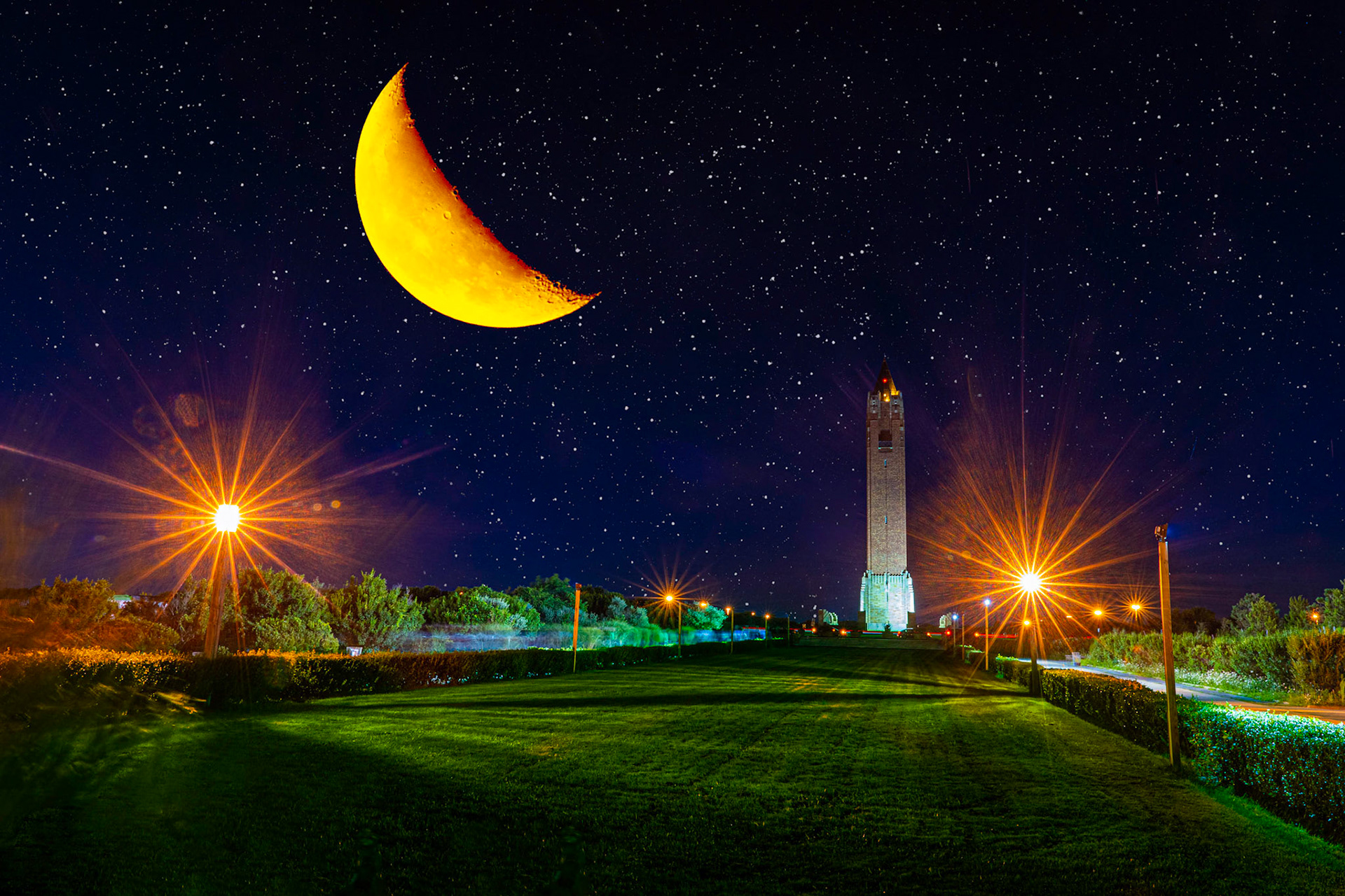 Jones Beach Water TowerLocated at the Jones Beach Central Mall at the traffic circle.This is taken looking North from the Boardwalk and restaurant area.Here are some Jones Beach SECRETS from #newsdayThe first 3 Secrets are on my other page!instagram.com/notyouravgjoe4- The unenclosed heated pool at the West Bathhouse was originally intended to be used all year long. It's now only used during the summer season. Here, construction was underway in 1931.5-A series of exercise stations once lined the boardwalk from the Central Mall to field 1. Visitors would use the equipment to do sit ups, pull ups and other exercises. The park also hosted exercise classes in the sand6-Theatre at Jones Beach as a concert venue, but this structure, which opened in 1952 as the Jones Beach Marine Theater, once hosted large-scale plays. A moat connected to the main stage was used to float scenery for set changes. In 1991, the moat was filled in to make room for additional seating.7-Robert Moses wanted visitors to feel as if they were aboard a cruise ship when they visited Jones Beach, so you'll find nautical flairs such as these funnels. They currently conceal trash cans, but they originally stored fire extinguishing equipment because Moses feared that the wooden boardwalk would one day catch fire.If You Like What You See Please Follow Me on Instagram!instagram.com/notyouravgjoe.neonMade With #platypod#goandcapturethelight#rawsterphoto#illgramers#illegalvisuals#thevisualcollective#ig_color#thecoolmagazine#weekly_feature#igshotz#news12li#longisland#PatchLI#discoverlongisland #lislandstrong #exploreliny #dinner#restaurant#neon#neonlights#instagram#neonart#retro#streetstyle#night#KelbyOnePics