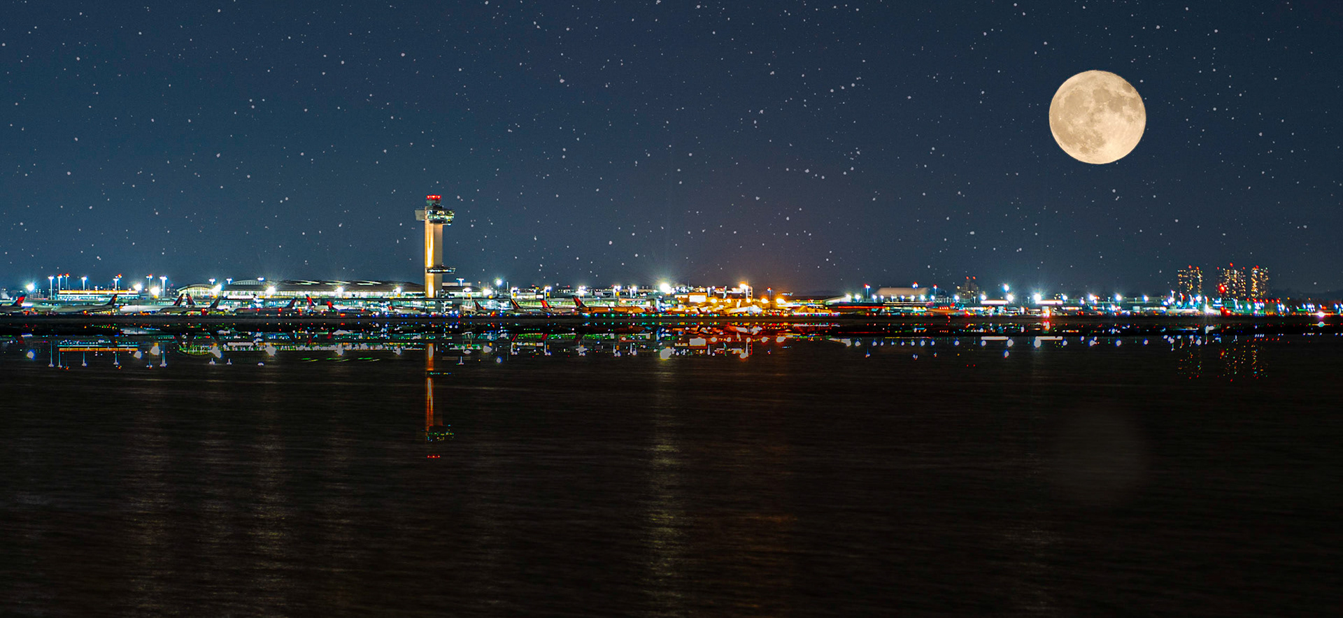 A fantasy shot of JFK Airportthe reflection is obviously added in Photoshop as are the Stars and Moon.Shot from somewhere in the Rockaways Yes I really dont know where I was LOL!If You Like What You See Please Follow Me !#NotYourAvgPhotoJoeFollow @notyouravgjoeFollow @notyouravgjoe.neon#MadeWithPlatypodAll Right ReservedAll Images © Joe Pellicone, Images may be shared on social media with credit. For information about Prints or Commercial use of these images, please message me or email NotYourAvgPhotoJoe@gmail.com#jfk #johnfkennedy #usa #newyork #jfkjr #nyc #kennedy #aviation #history #travel #thekennedys #airport #jfkairport