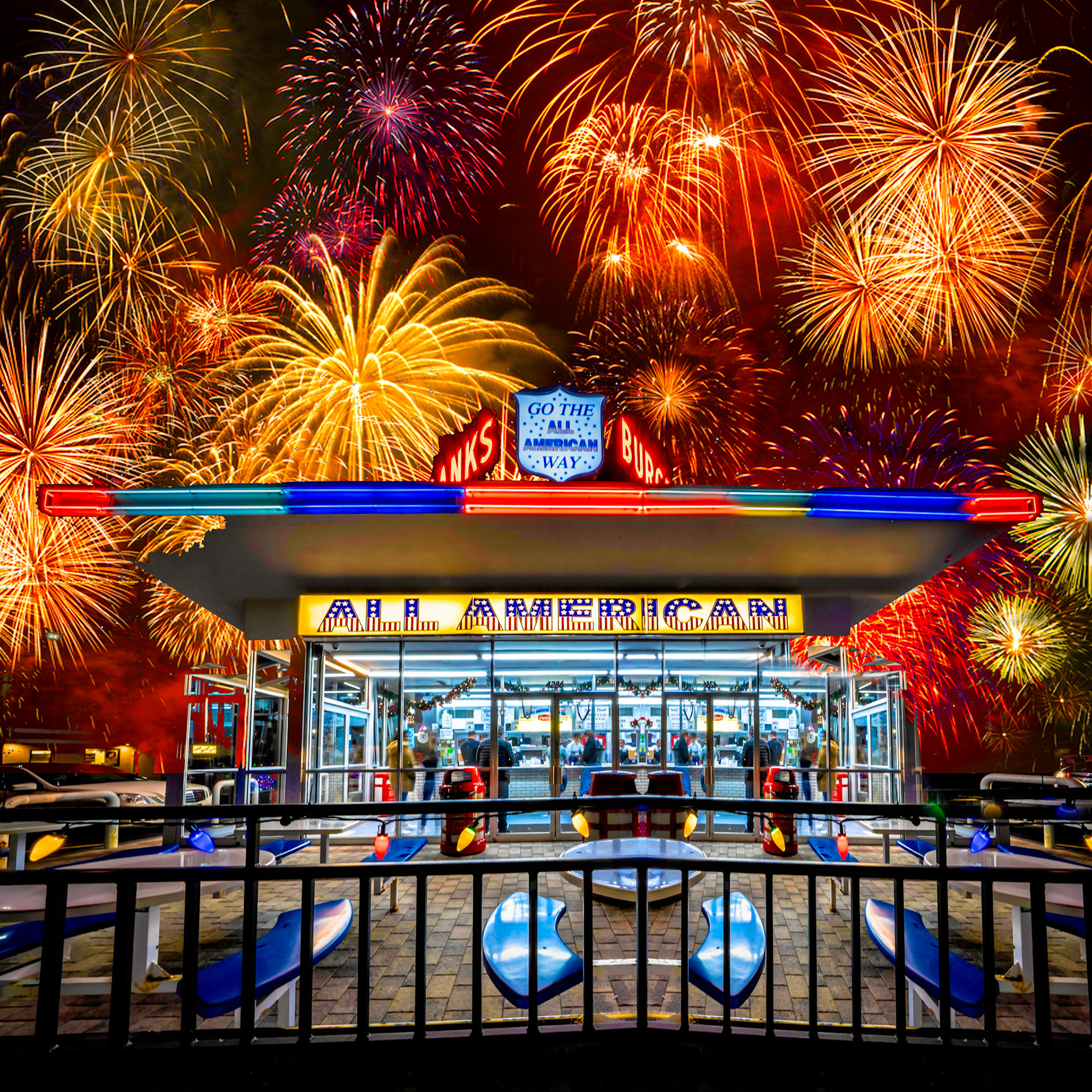 What better place to post on the 4th of July than All American Drive In!Happy and Safe American Holiday to All!*Massapequa's All-American Hamburger Drive-In is among the "15 Restaurants You Have to Visit in New York Before You Die"Opening in 1963, this vintage style burger joint will change the way you think about fast food," the website says of All-American Hamburger Drive-In, which is located at 4286 Merrick Road. "Unarguably the best fast food spot in the area, the delectable burgers, fries and milkshakes all taste like heavenly nostalgia."*Love that Neon!If You Like What You See Please Follow Me!Prints and Images available#NotYourAvgPhotoJoe#NeonAtNight....Made With #platypod#goandcapturethelight#rawsterphoto#illgramers#illegalvisuals#thevisualcollective#ig_color#thecoolmagazine#weekly_feature#igshotz#news12li#newsday#longisland#PatchLI#discoverlongisland #lislandstrong #exploreliny #dinner#restaurant#neon#neonlights#instagram#neonart#retro#streetstyle#night#KelbyOnePics