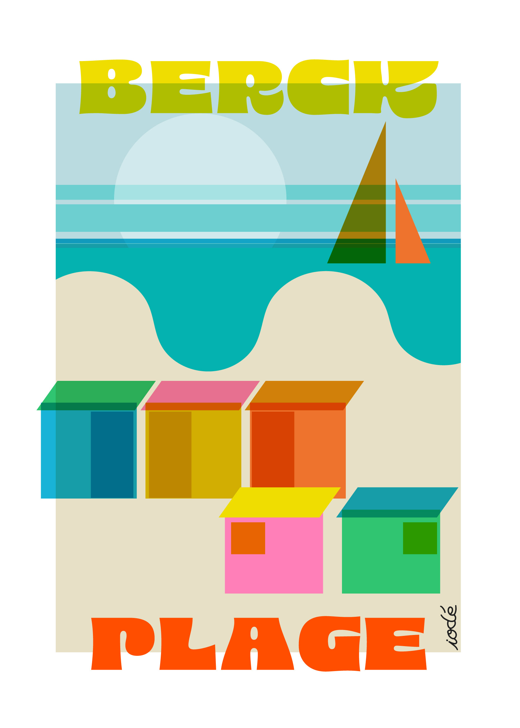Affiche Berck plage