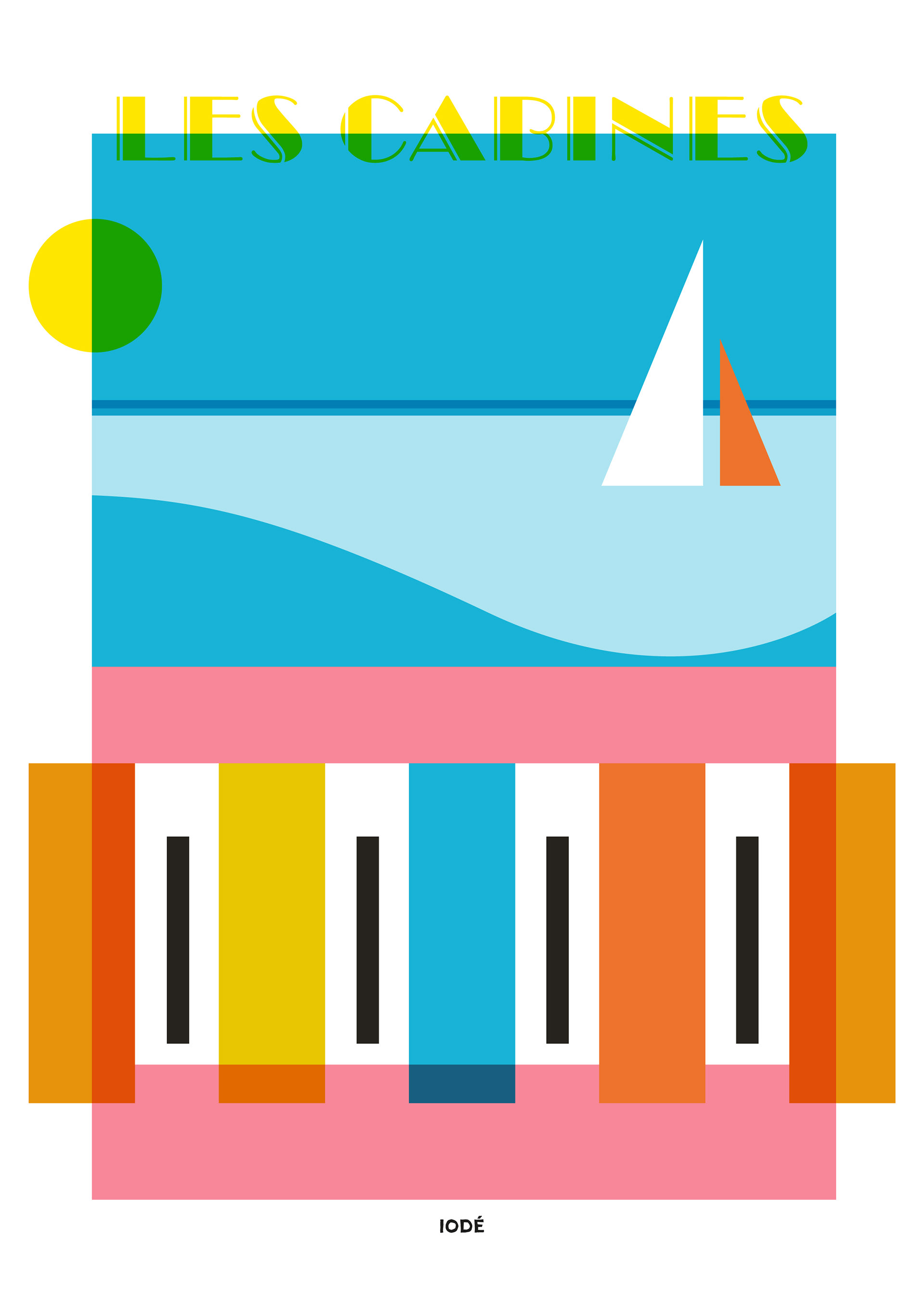Affiche les cabines du Touquet