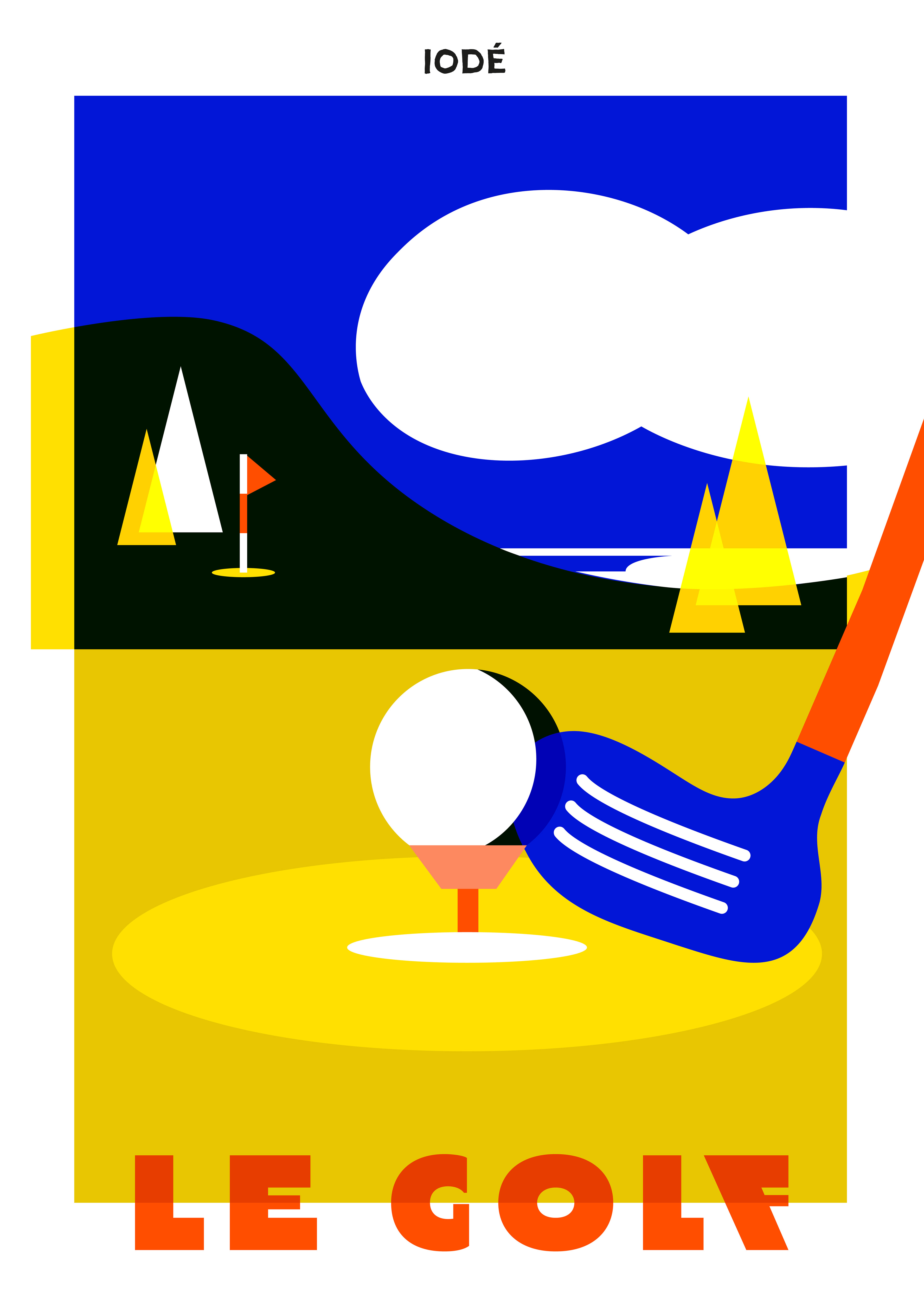 Affiche le golf du Touquet