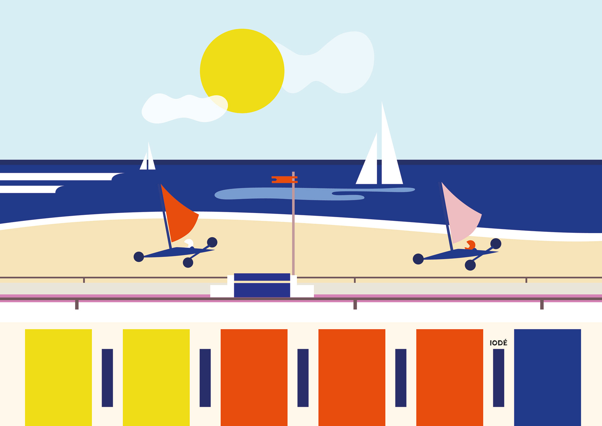 Affiche la digue du Touquet