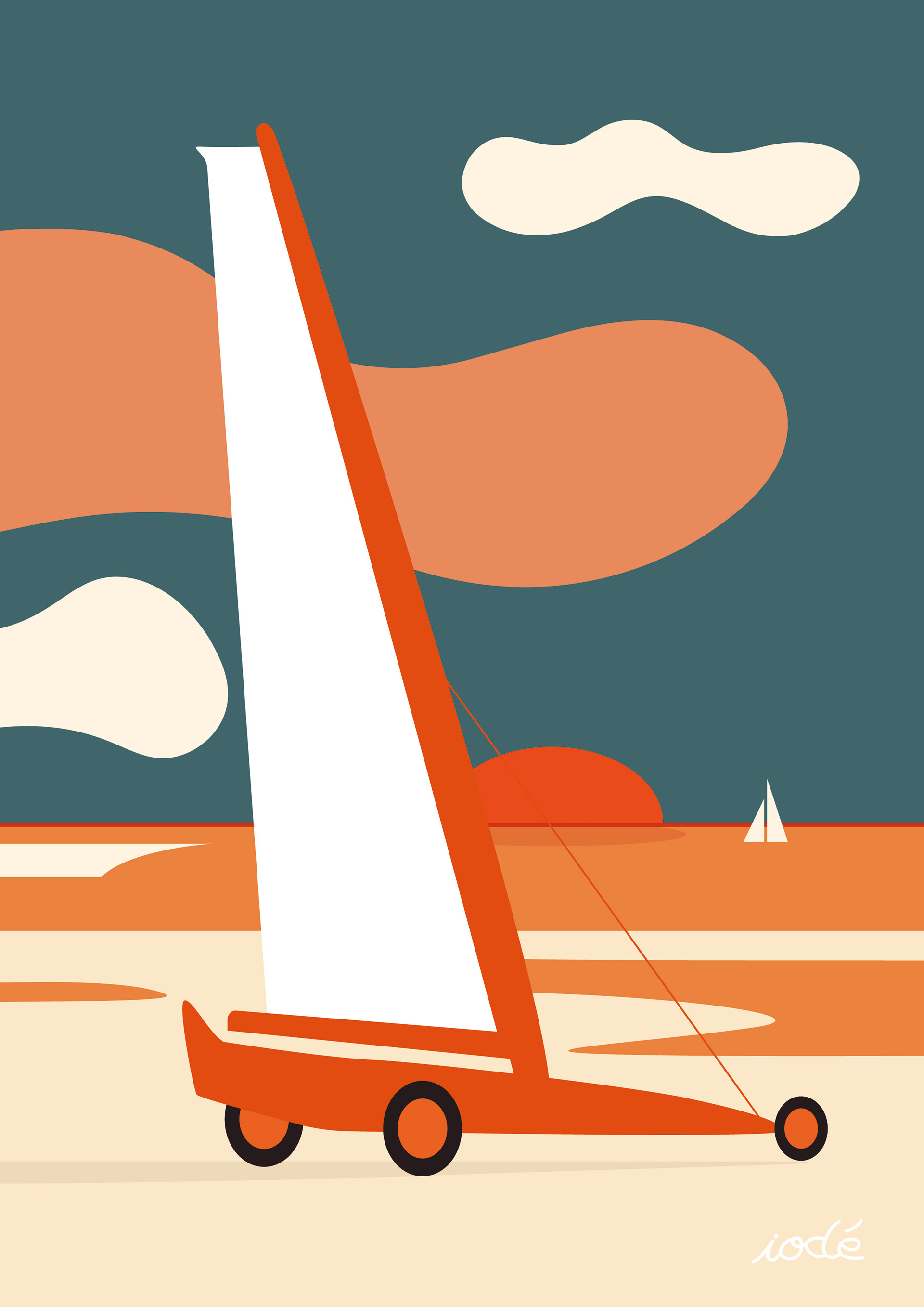 Affiche char à voile