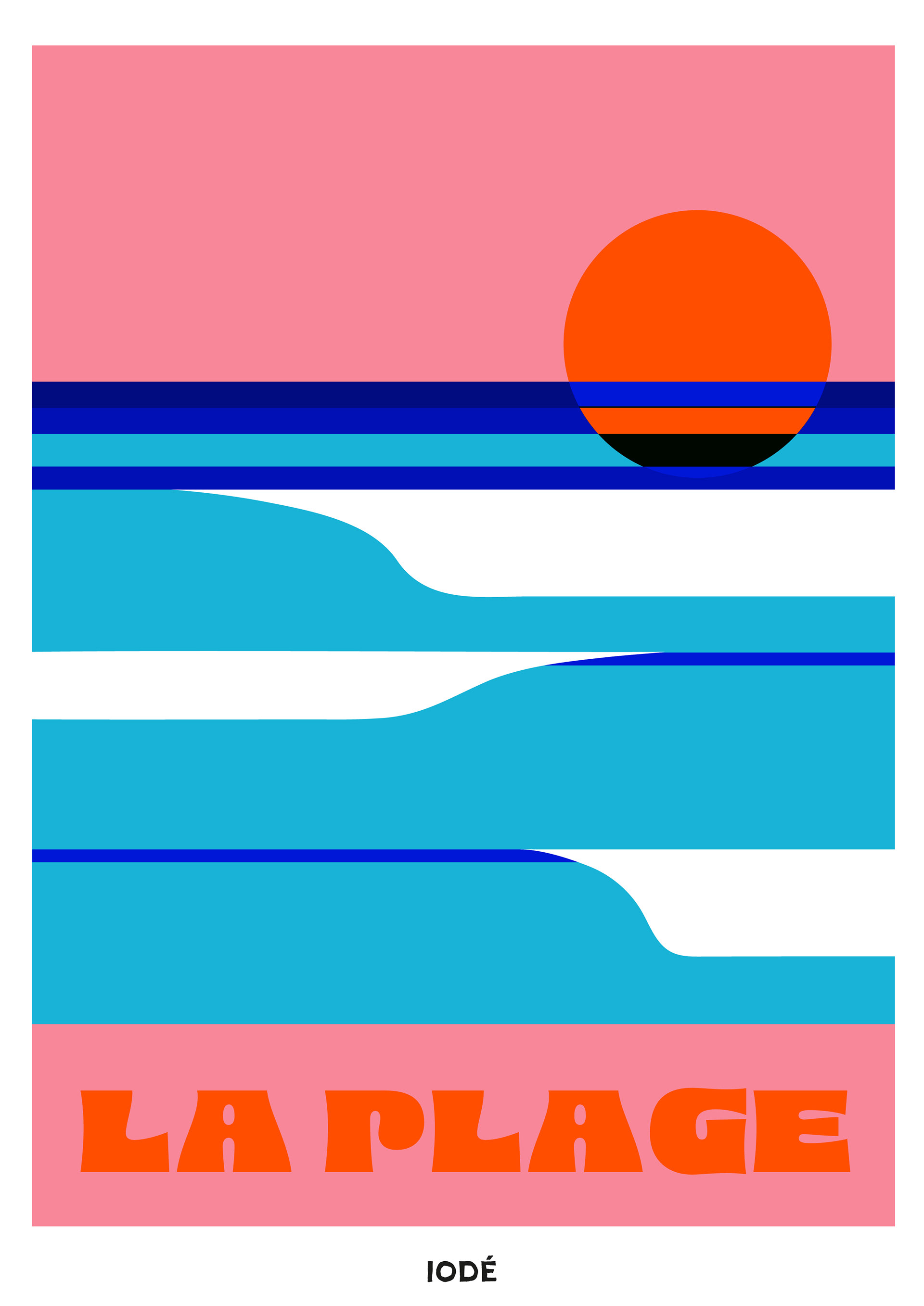 Affiche la plage 