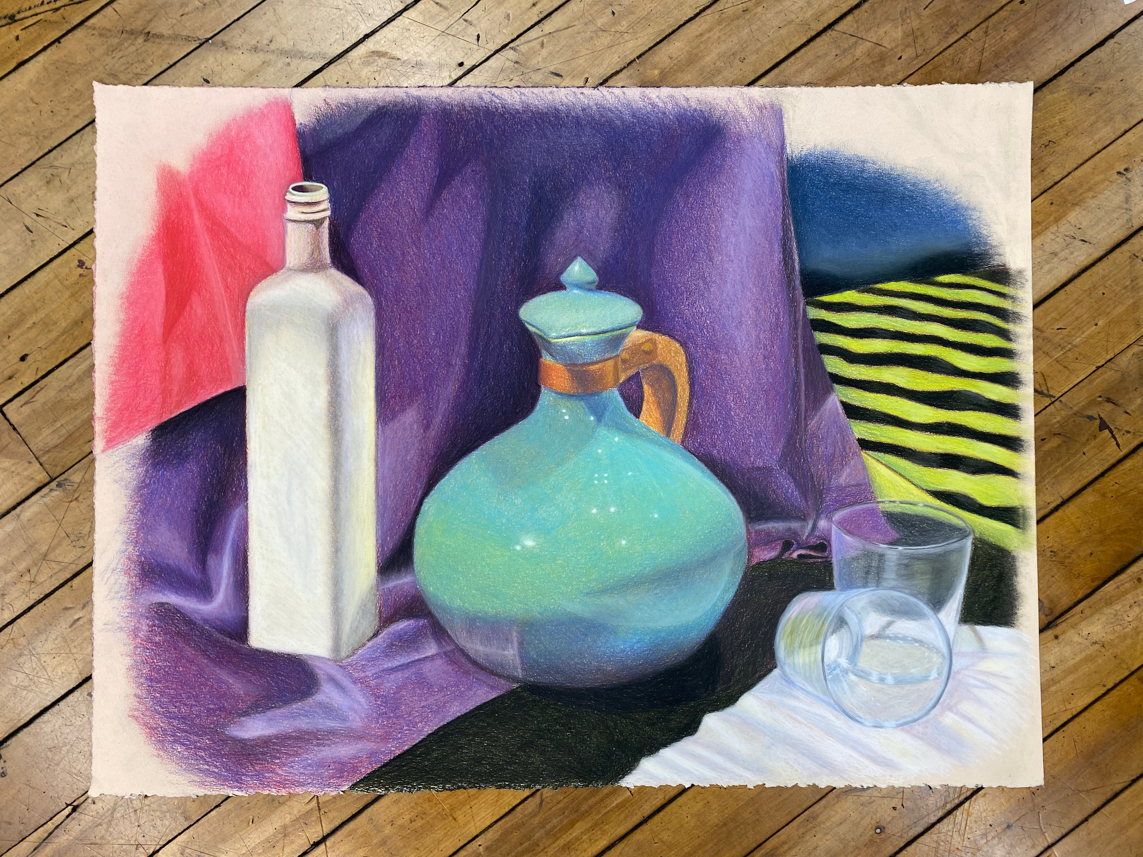 awarded "Horvath Award for Realism" in Horvath 2023 at the University of Dayton - pastel pencils