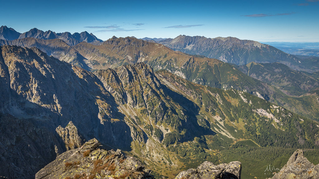 Pohled na Vysoké Tatry z Jahňacího štítu