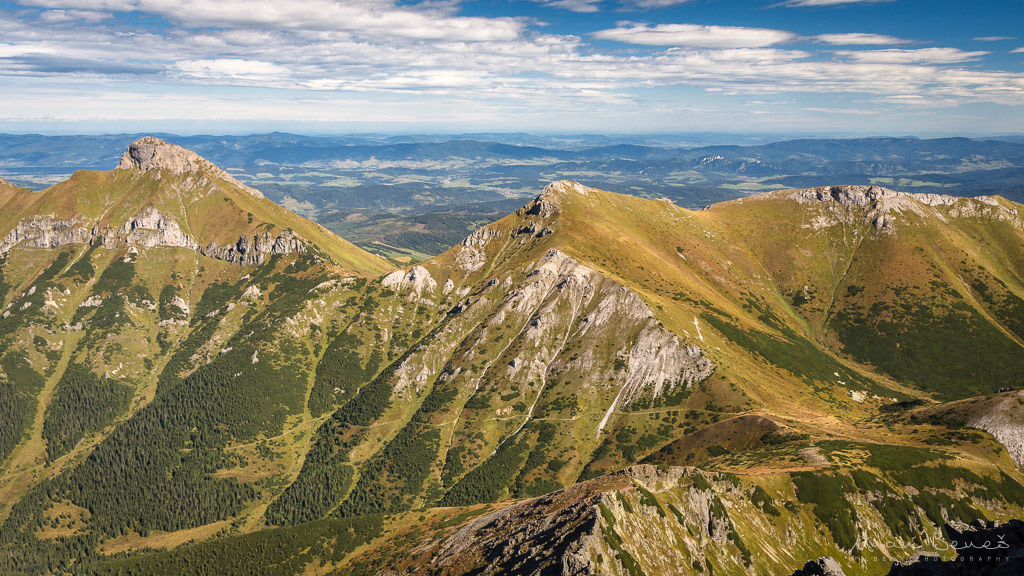 Široké a Kopské sedlo z Jahňacího štítu