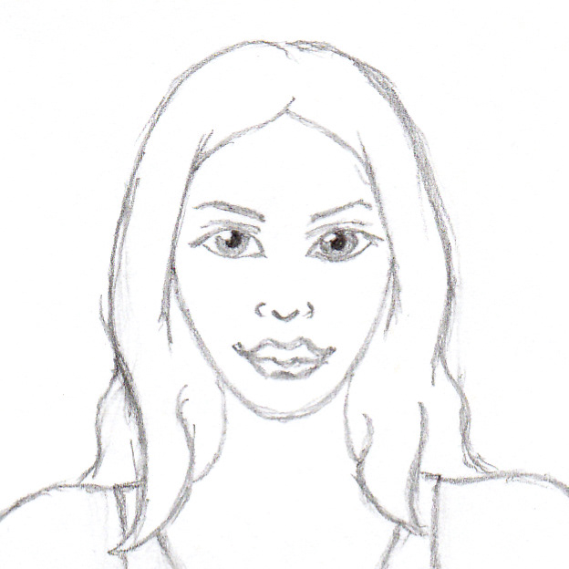 I drew this face too far back to remember when