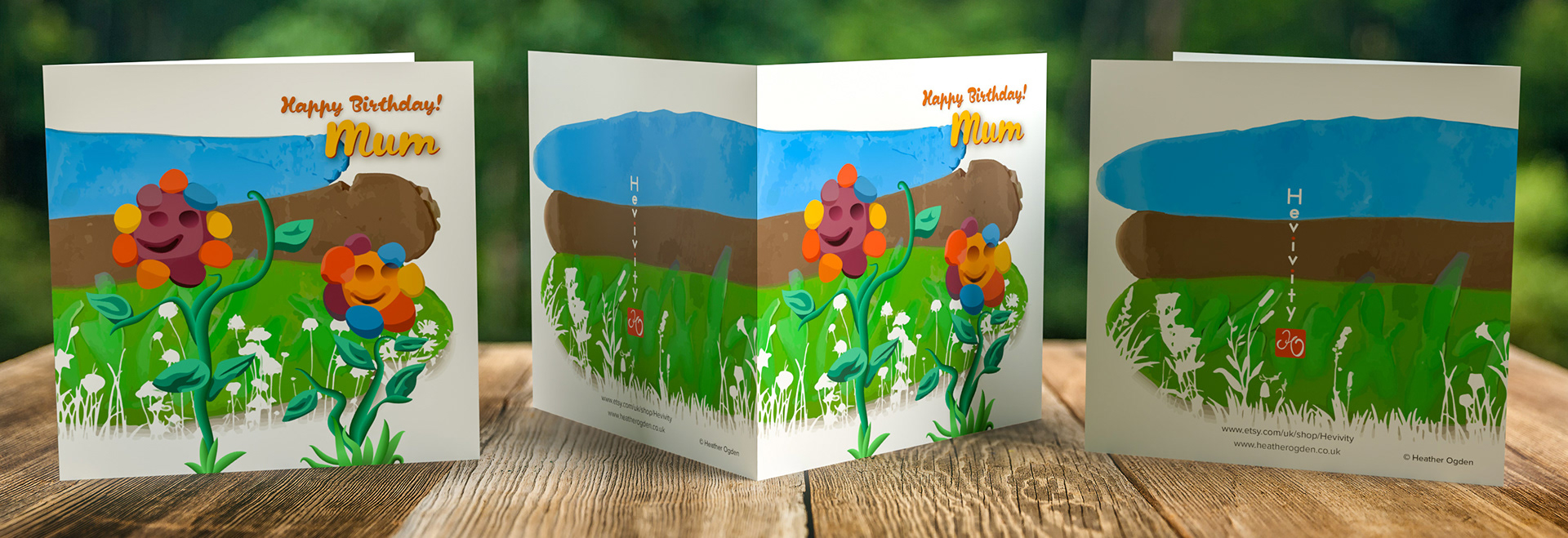 Birthday card for Mum with flowers