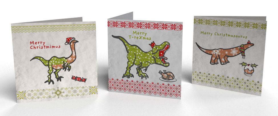Dinosaur Christmas cards