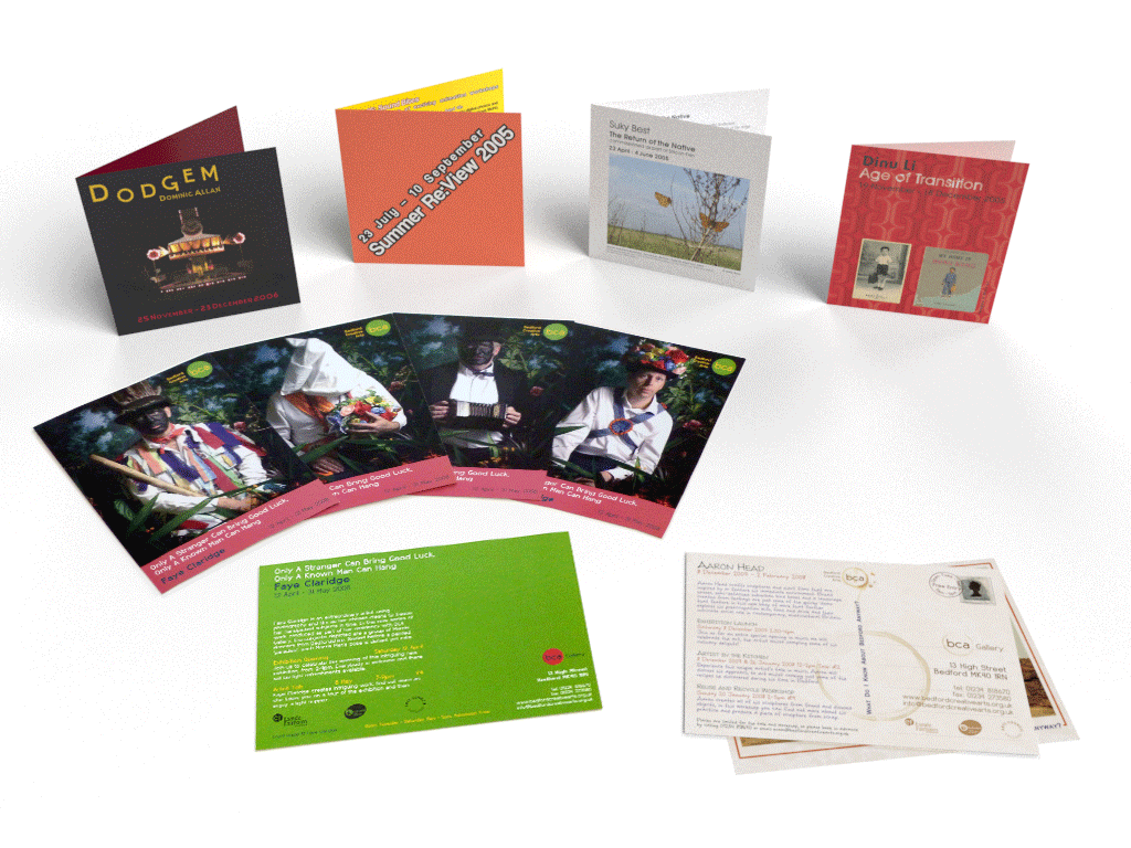 Exhibition opening invite cards