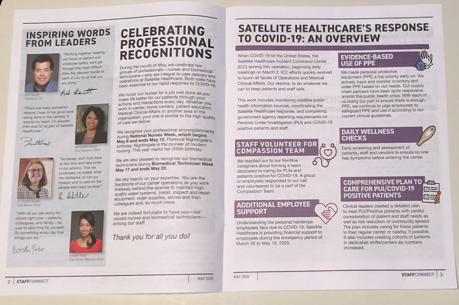 Corporate Newsletter - Inside Spread