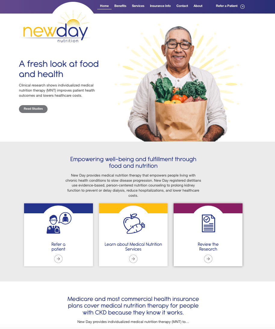 detailed landing page, art direction