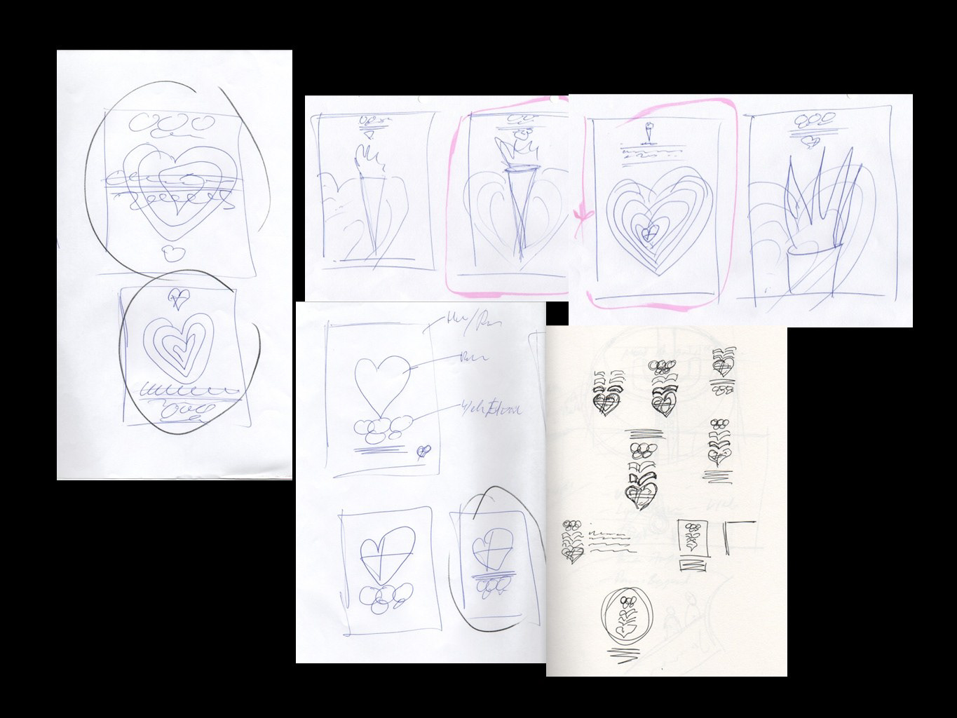 Design sketches for Olympic Congress logo