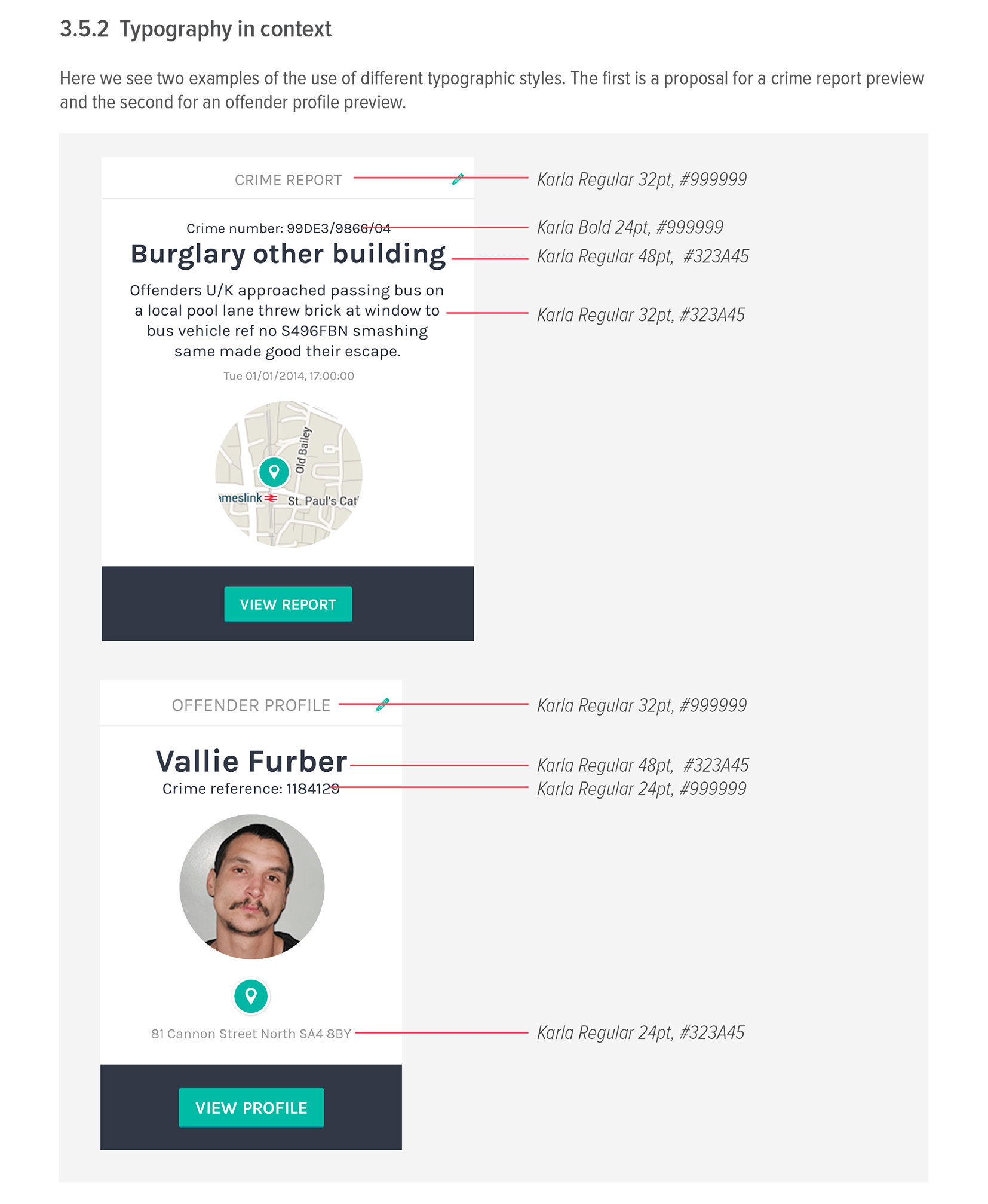 Typography - VD guideline sample