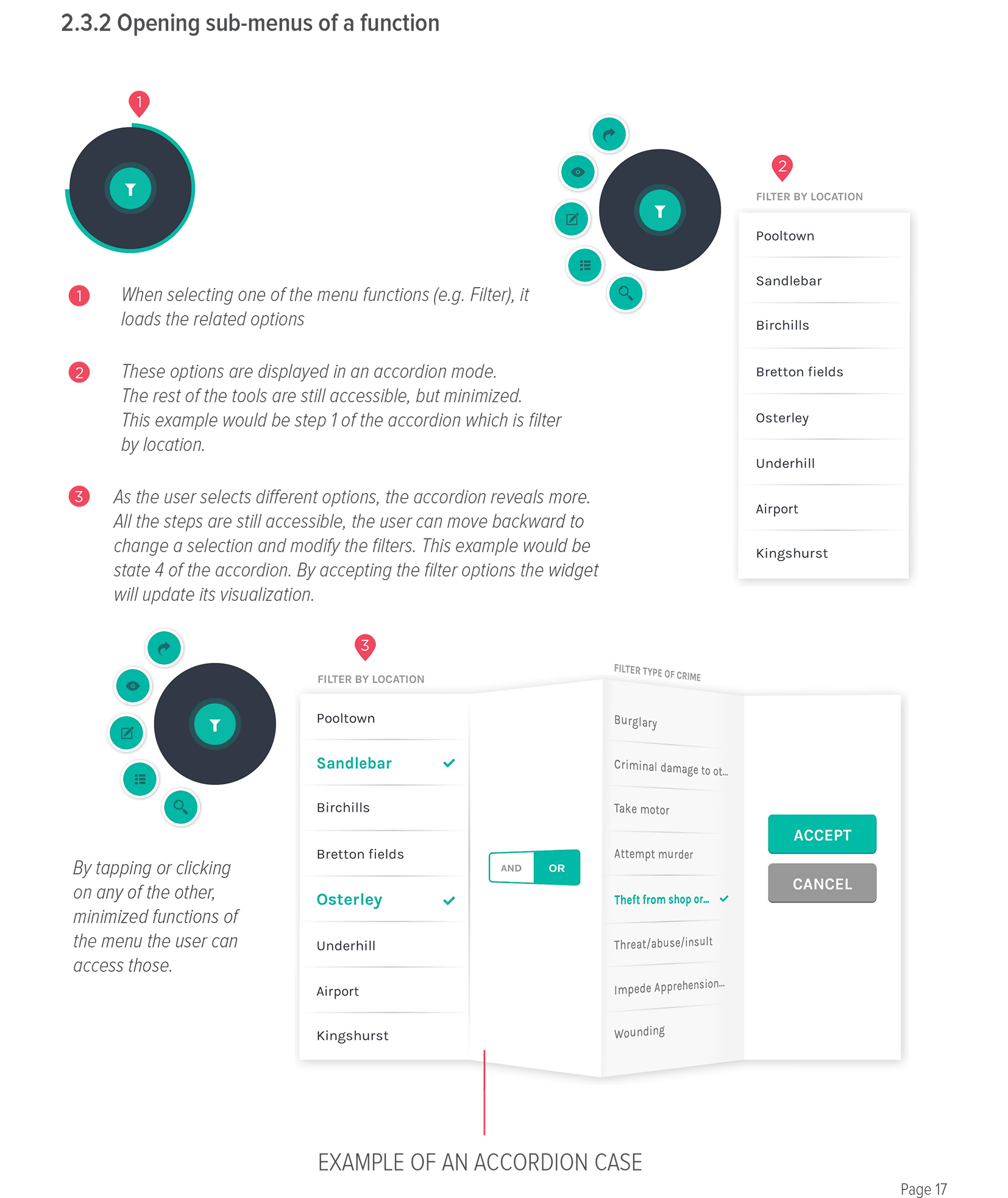contextual menu ideas - VD guideline sample