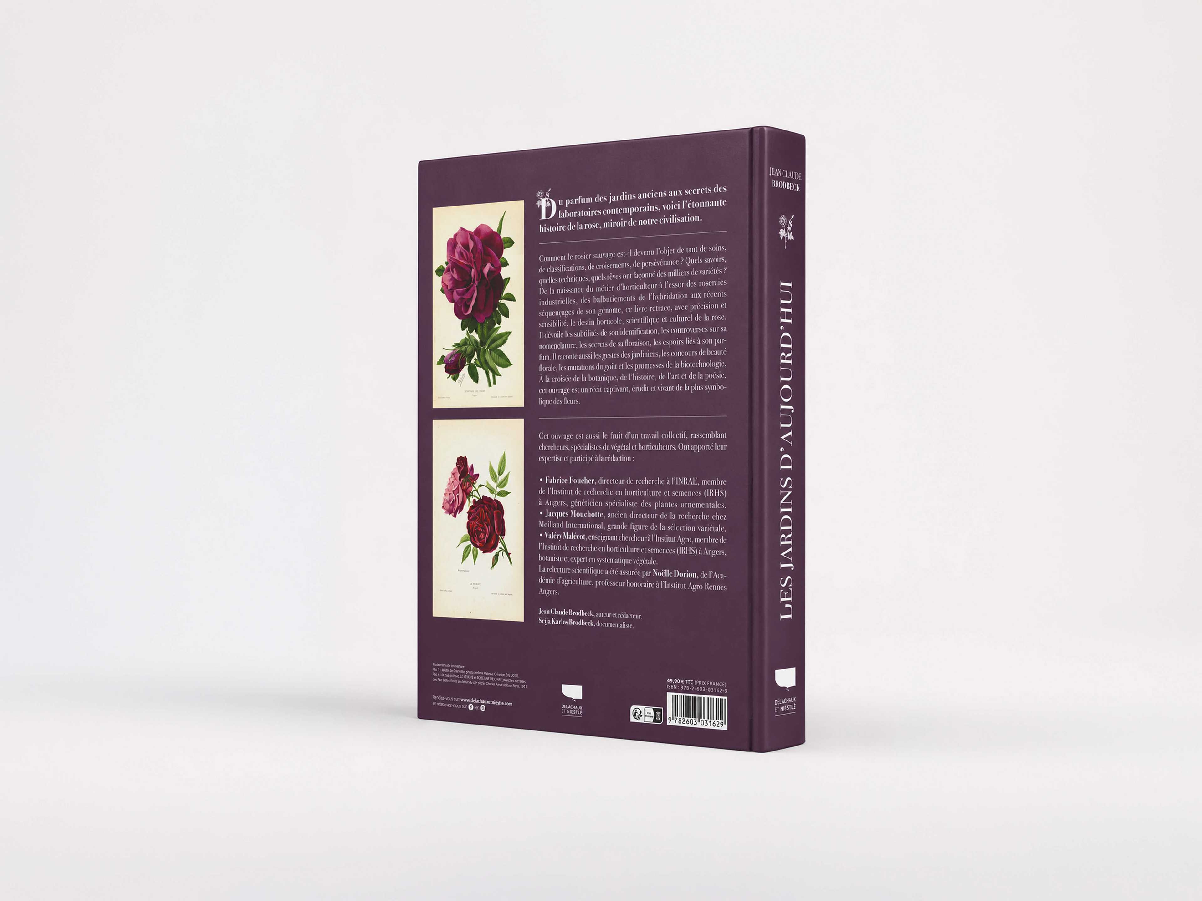 Couverture de l'ouvrage Les Roses des Jardins d'Aujourd'hui avec création graphique et design éditorial.