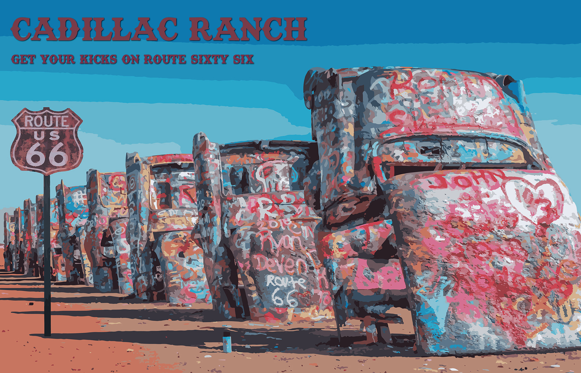 Route 66 - Tourist Poster