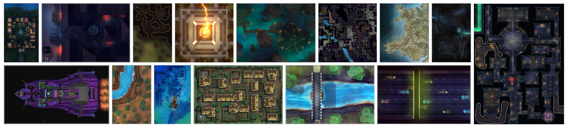 Preview of our Battlemaps used for TTRPGs such as DnD & Pathfinder