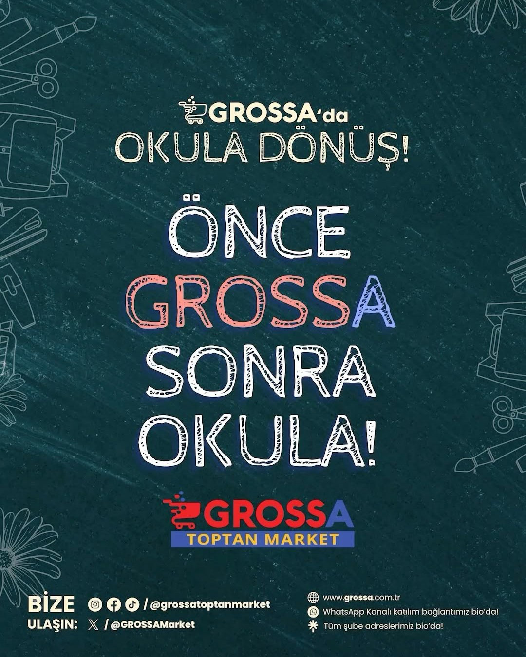 "ÖNCE GROSSA SONRA OKULA!" (BACK TO SCHOOL) AD CAMPAIGN VIDEO THUMBNAIL DESIGN, 2024