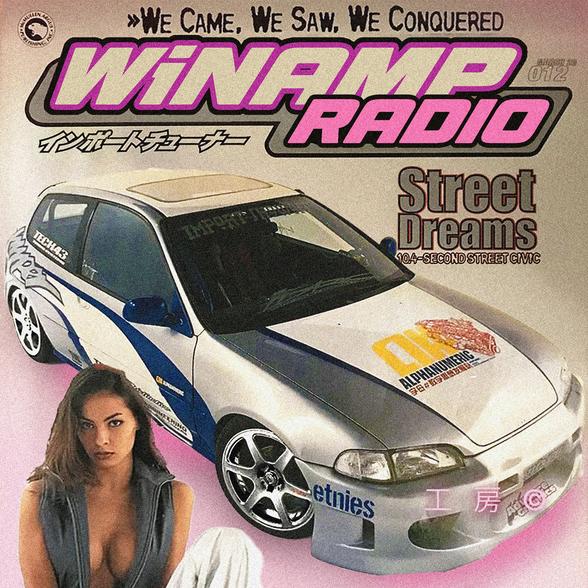 "WINAMP" LIST ARTWORK, INSPIRED BY IMPORT TUNER MAGAZINE COVER, 2024