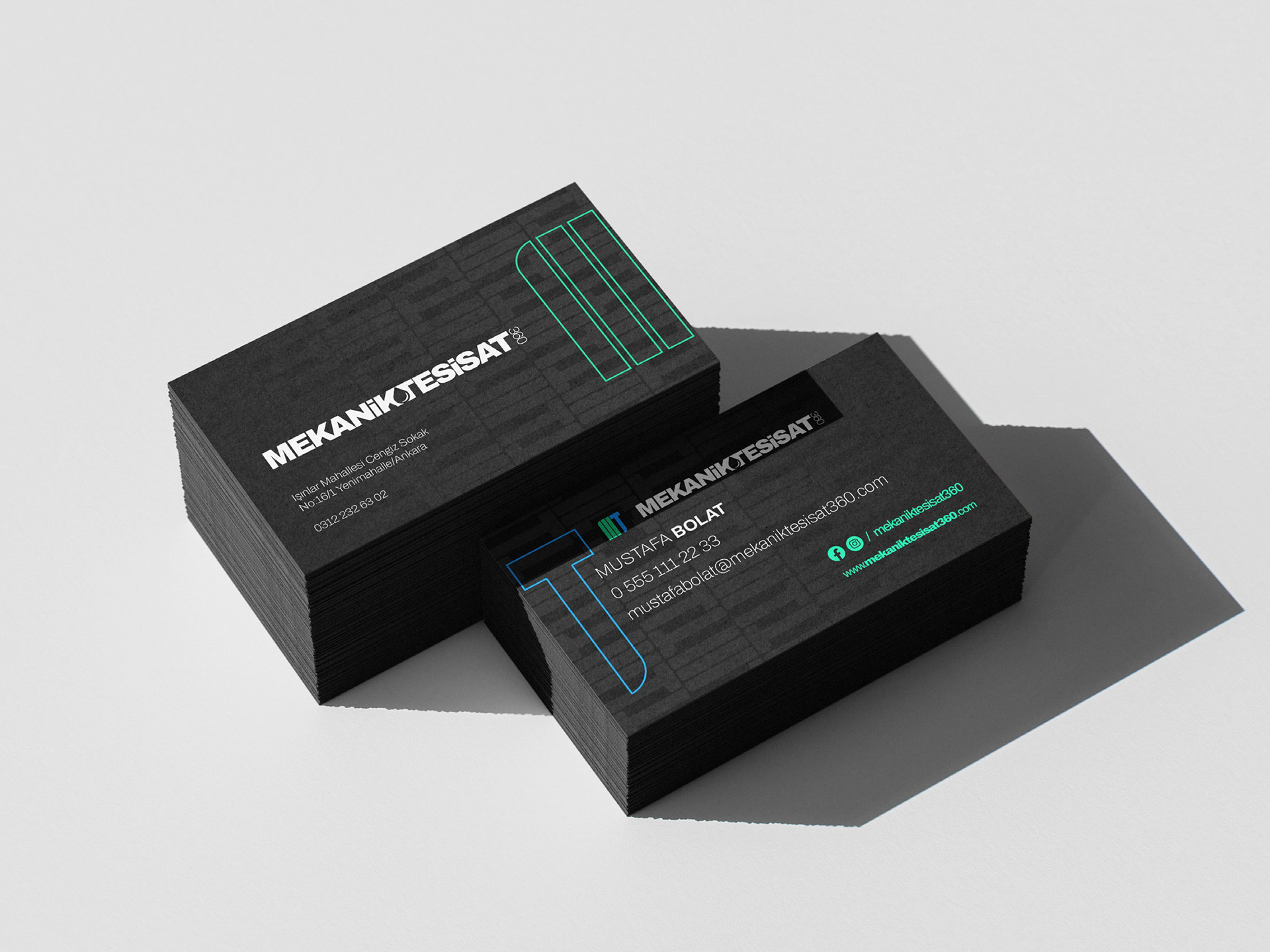 "MEKANİK TESİSAT 360" BUSINESS CARD DESIGN, 2025