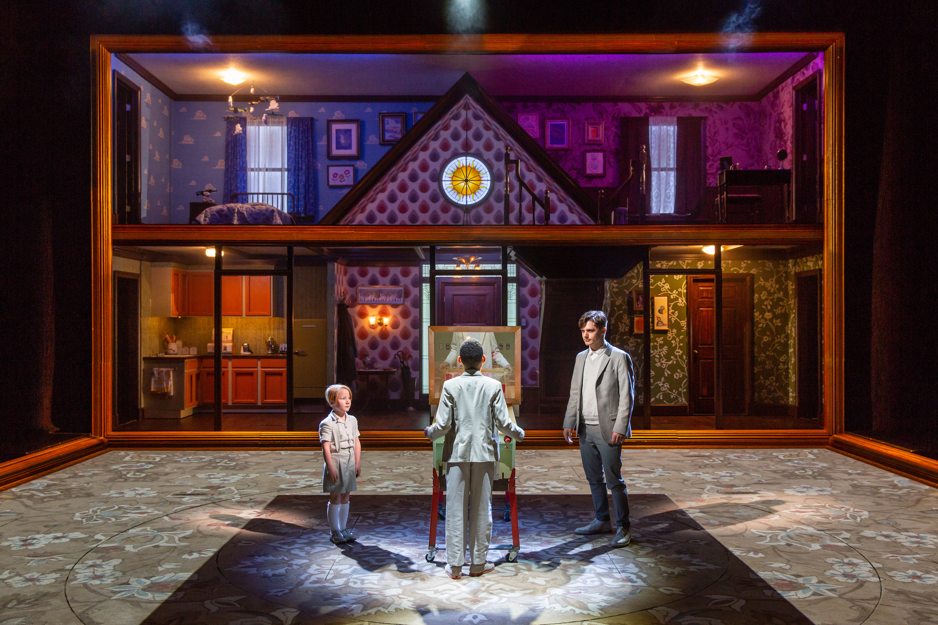 Directed by Sam Buntrock, Costume Design by Kevin Copenhaver, Scenic Design Jason Sherwood, Lighting Design by David Weiner, Sound Design by Ken Travis, Image by Adams VisCom