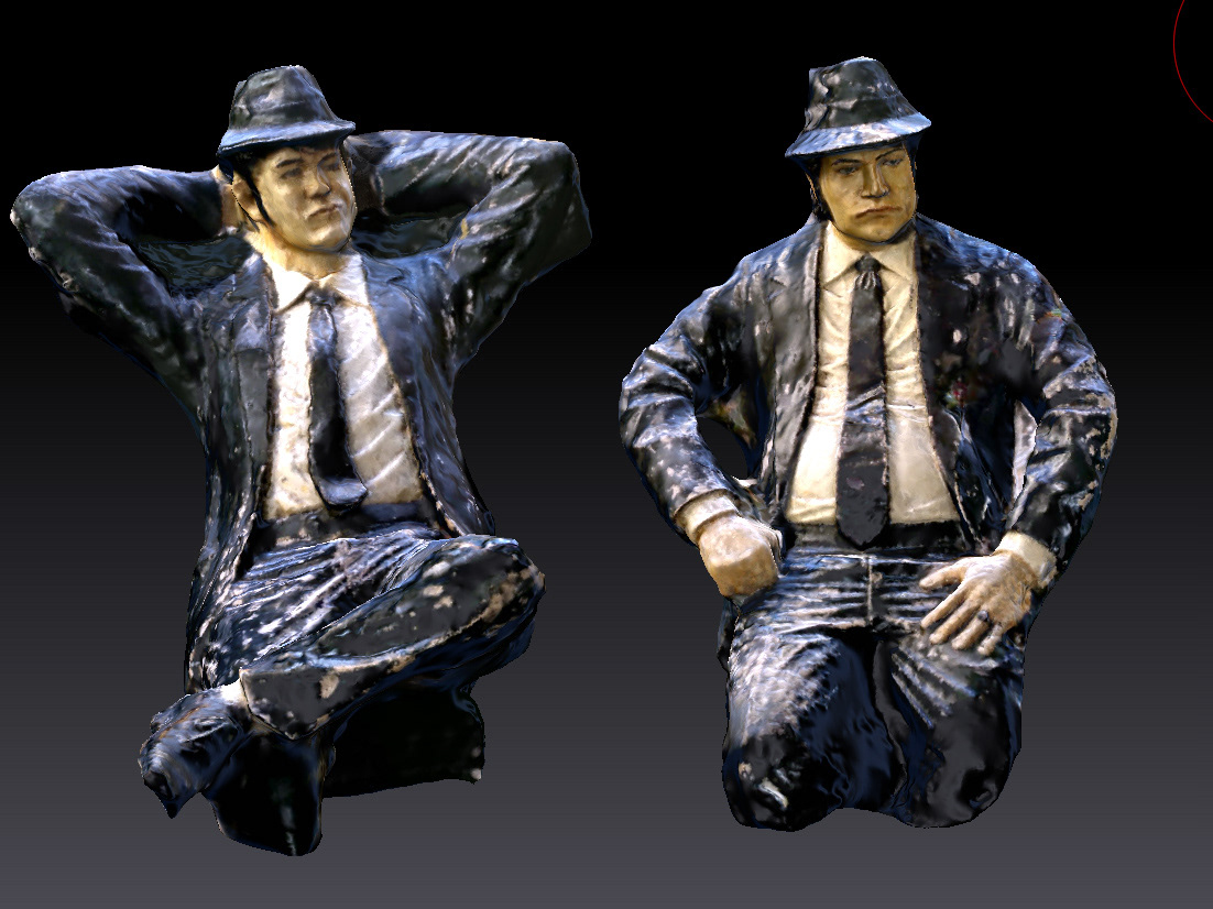 Blues Brothers Statue 3D Scan