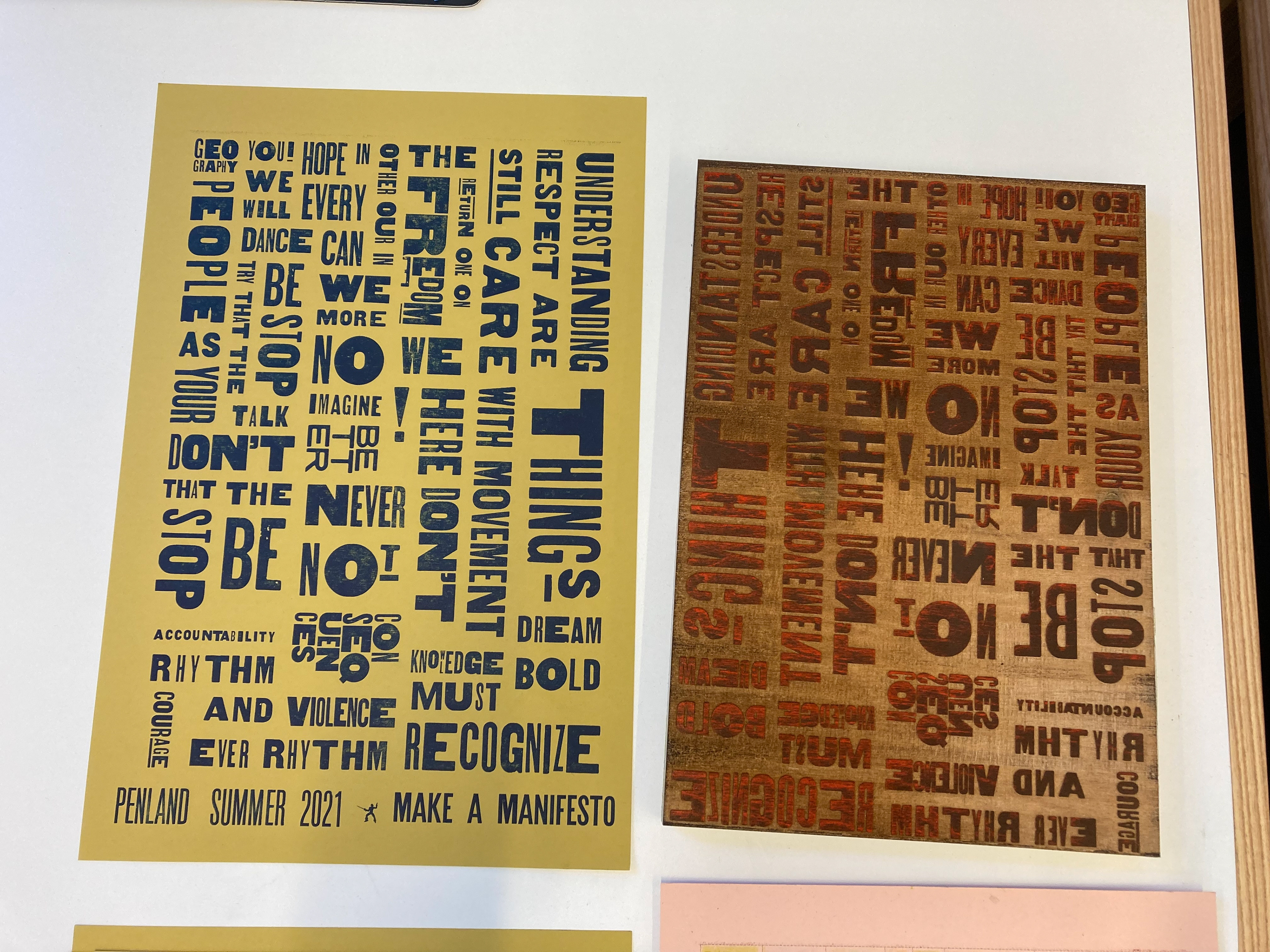 Print & laser engraved block
