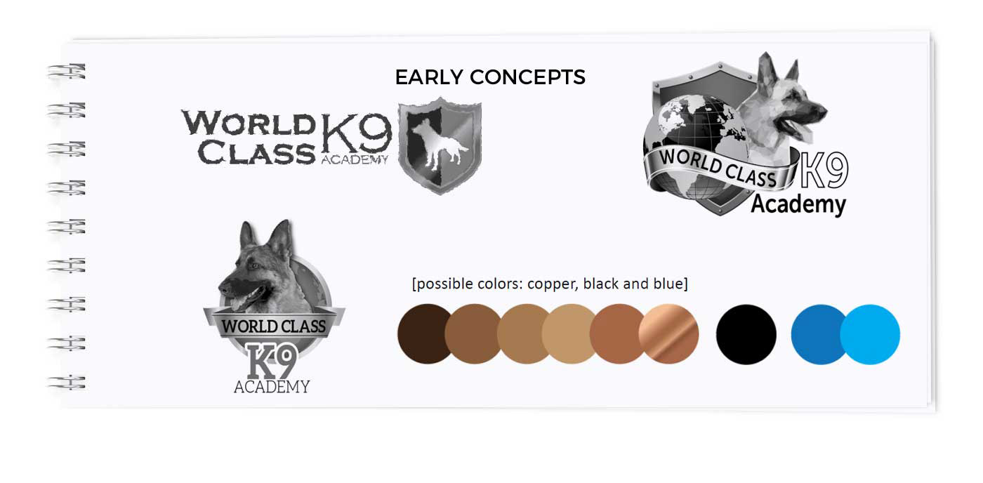 Early concepts work in black and white to focus on concept not colors, introduction of colors
