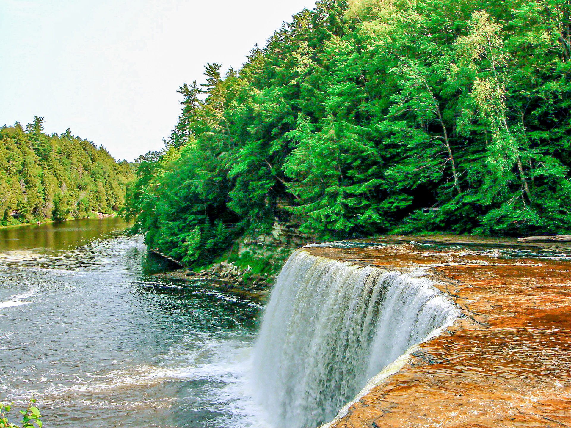 River of Tea: A falls with perpetually tanned water (Tahquamenon Falls, MI)