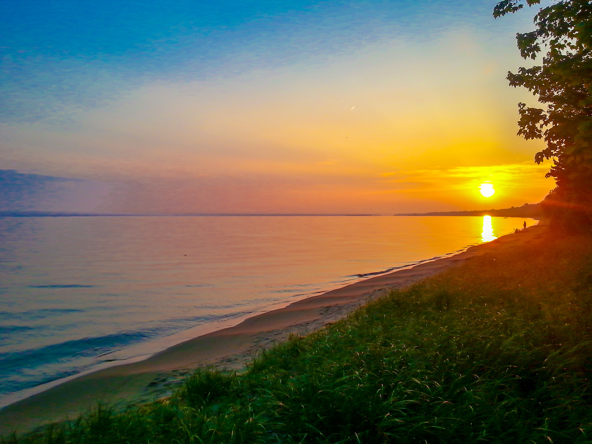 Day Break: Early dawn on Lake Superior beach after a starry camping night (Brimley, MI)