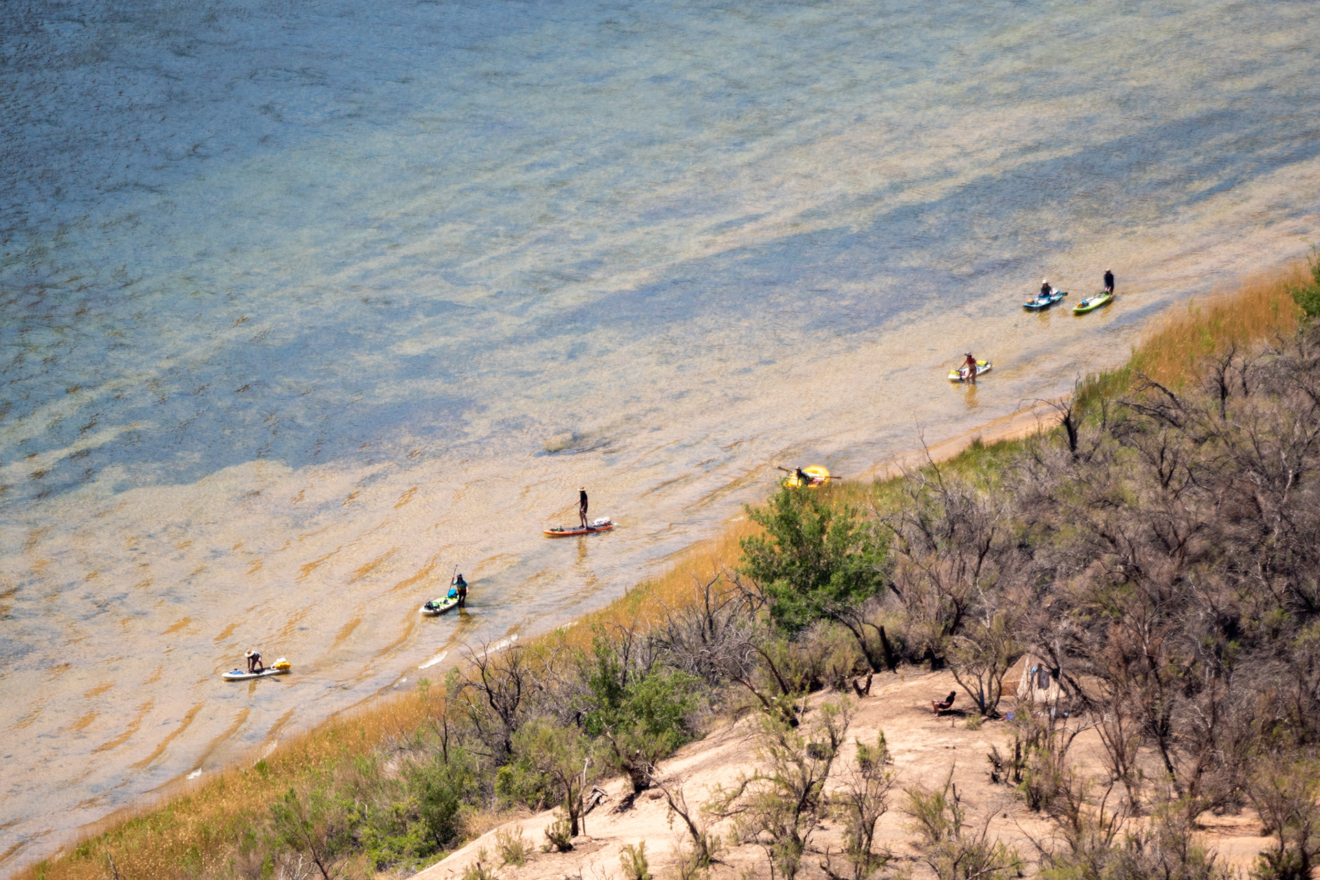 Water color of water: shot from about a mile far and 1000 feet above