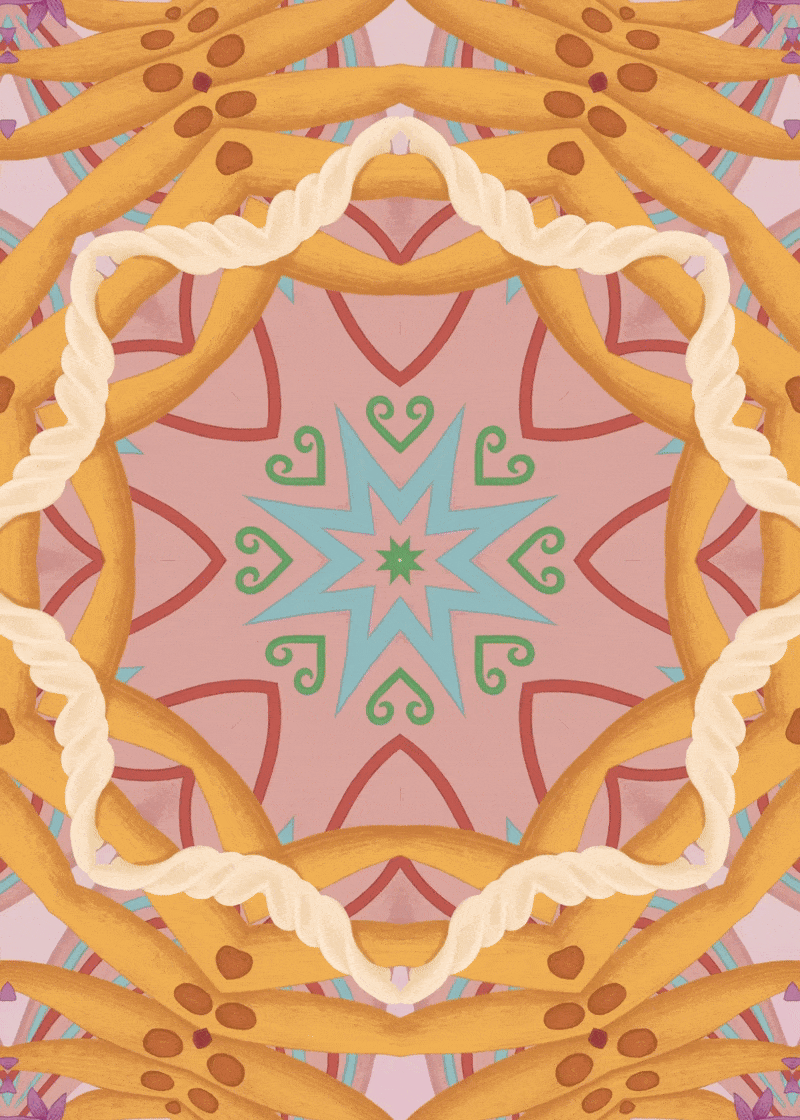 It’s a byproduct. Before anything was created, in the beginning, there were only colours and fragmented images, like in a dream - but it was a good dream