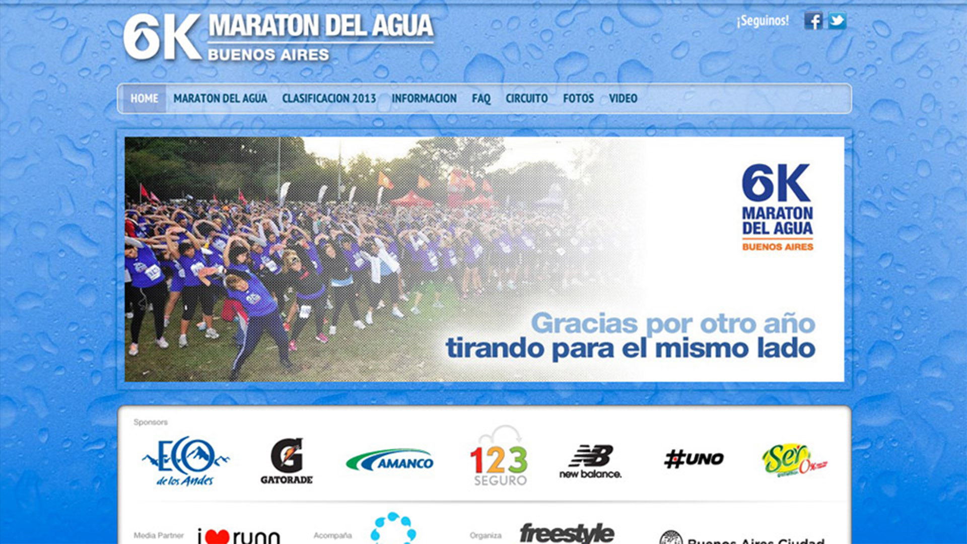 6K Maratón del Agua // Sitio web