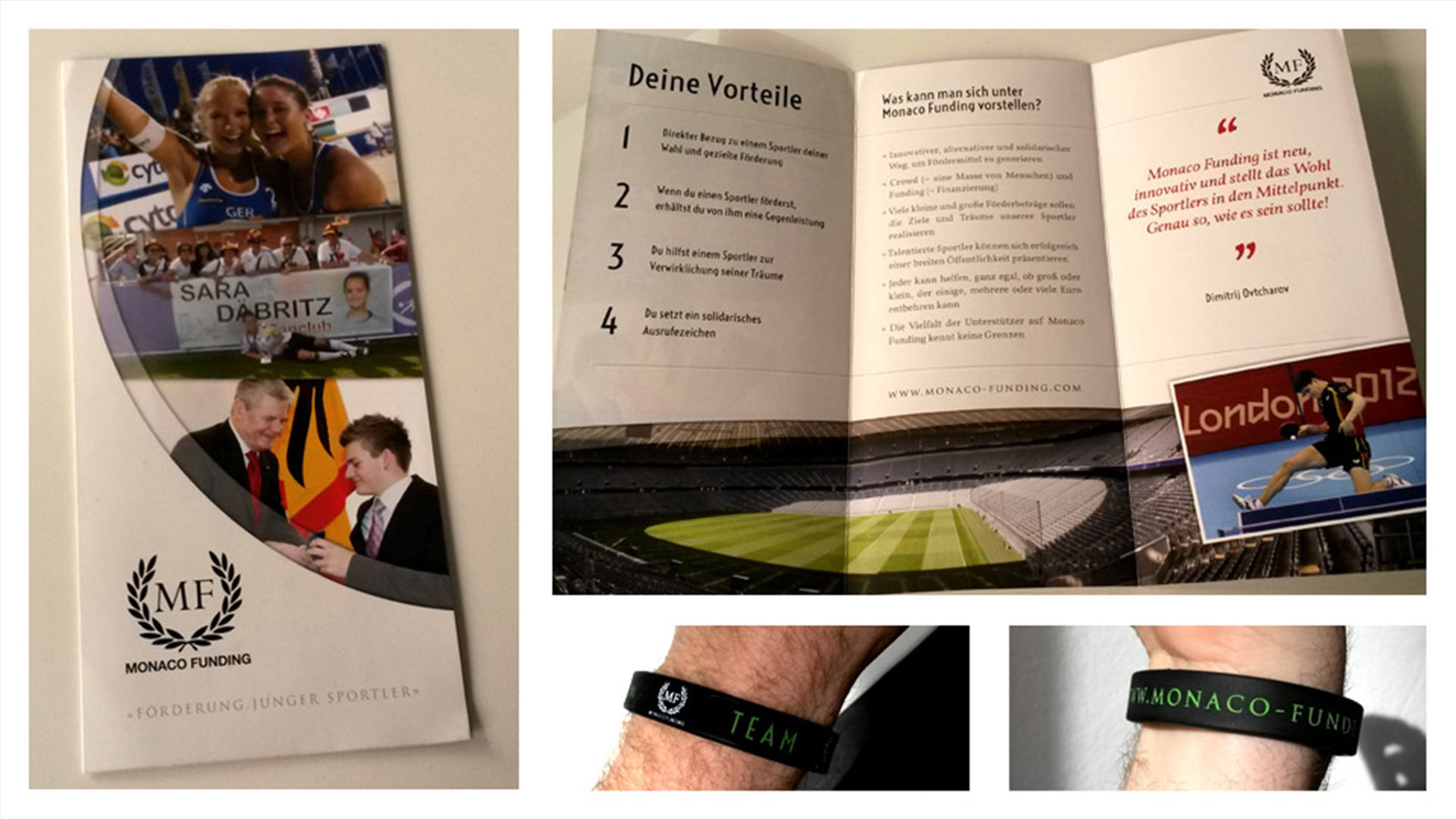 Monaco Funding // Folletería y Merchandising