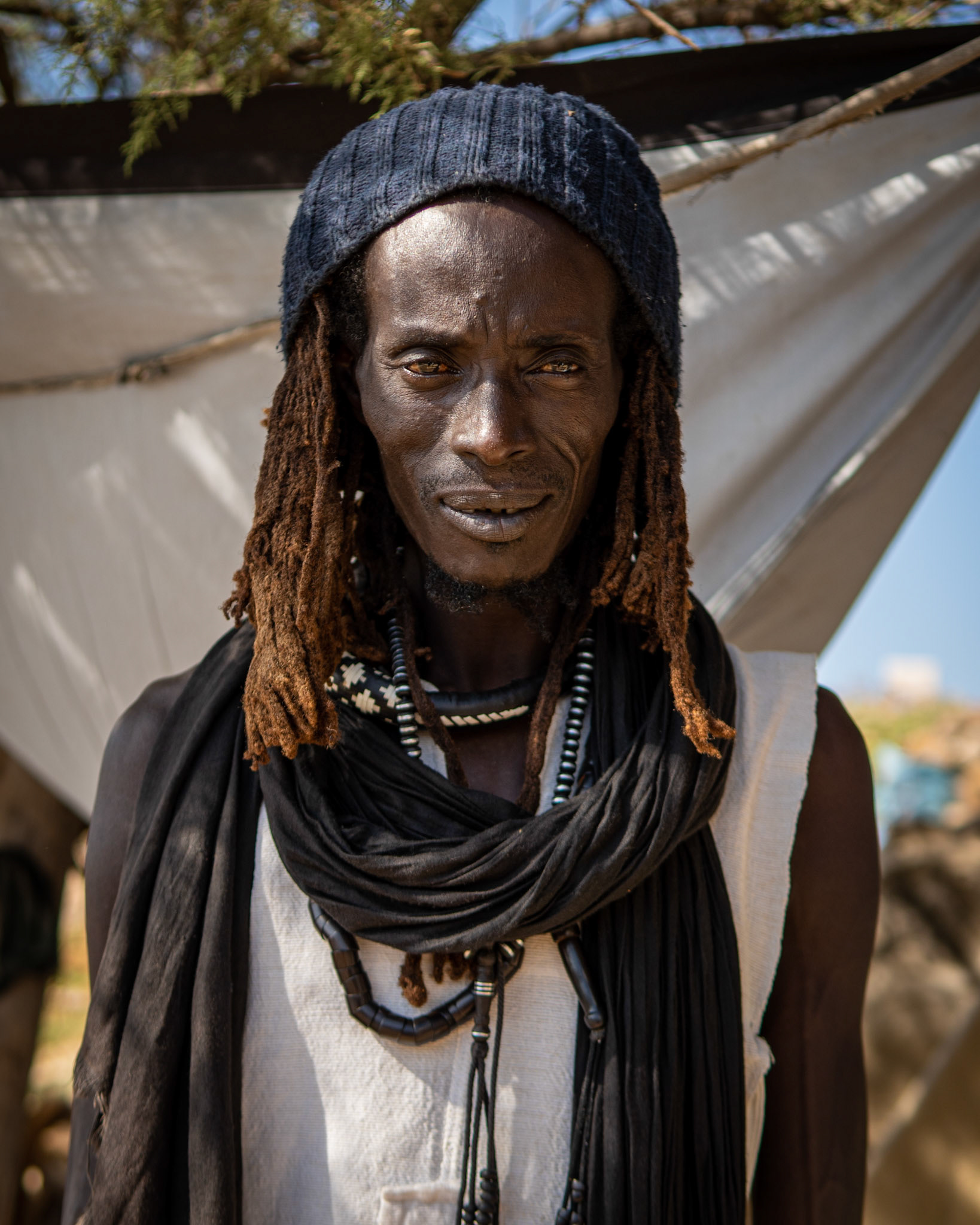 Authentic portrait photo of a black man