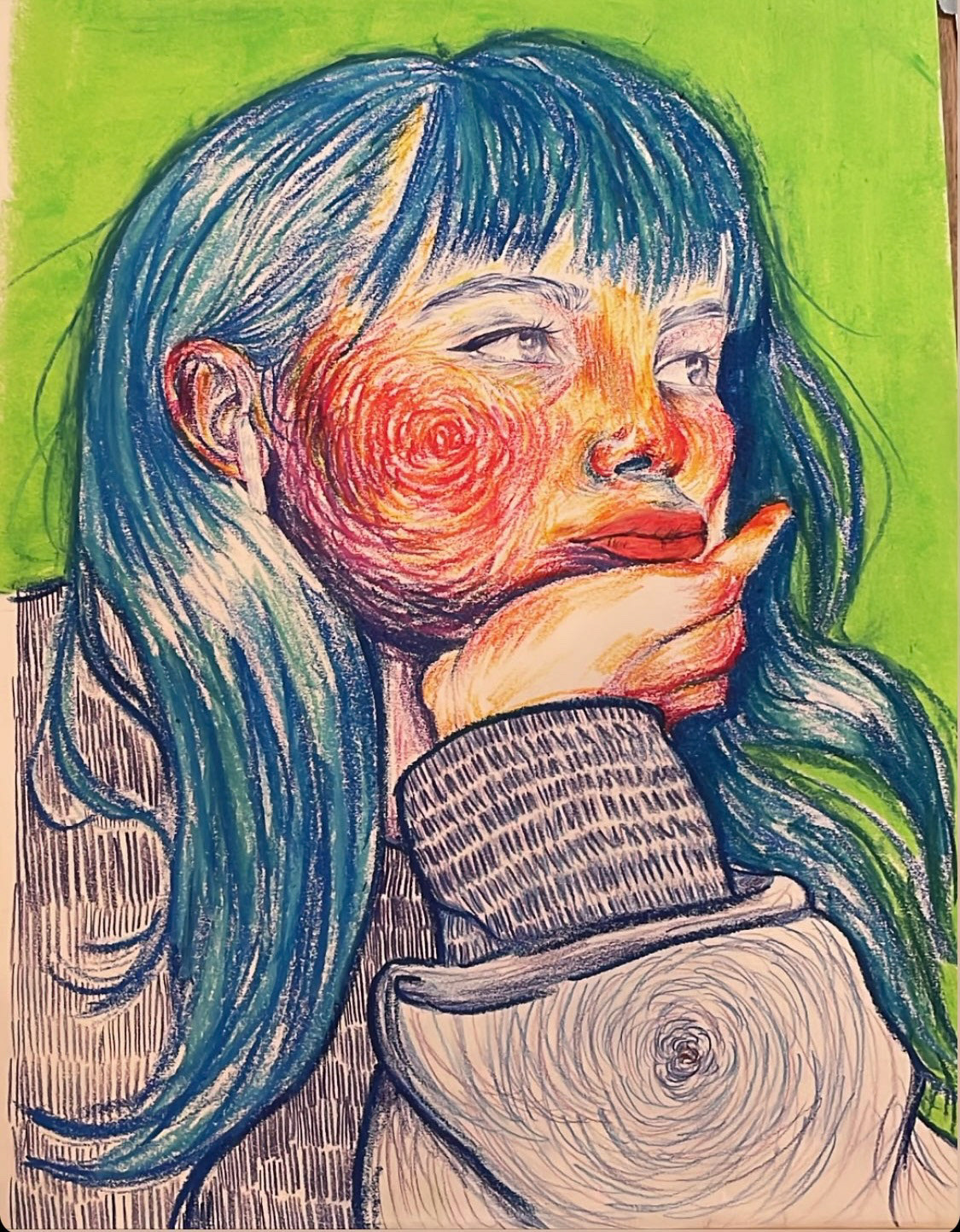 Oil Pastel and Colored Pencil - 2023